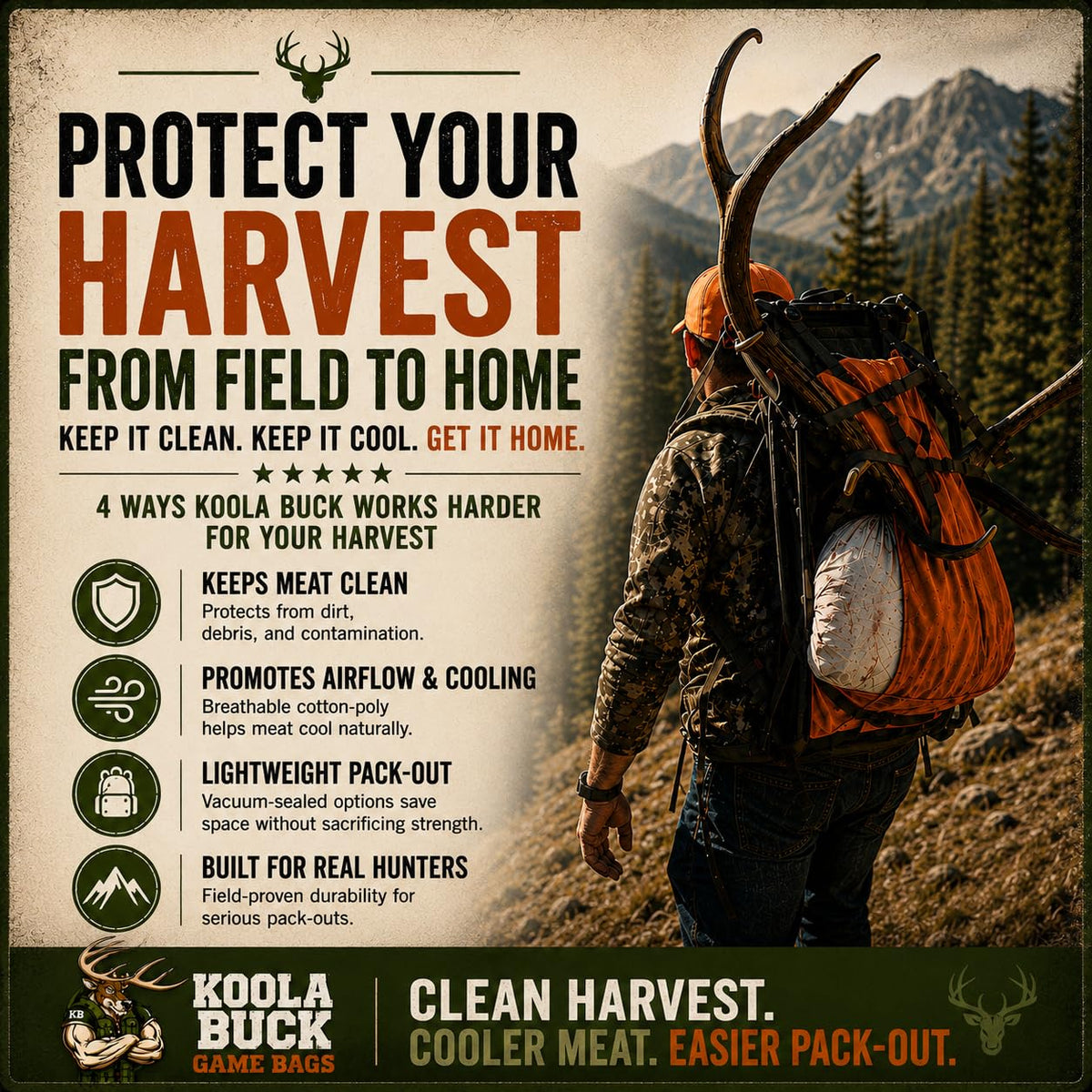 Premium Deer Game Bags - Koola Buck Official Imagery - 8
