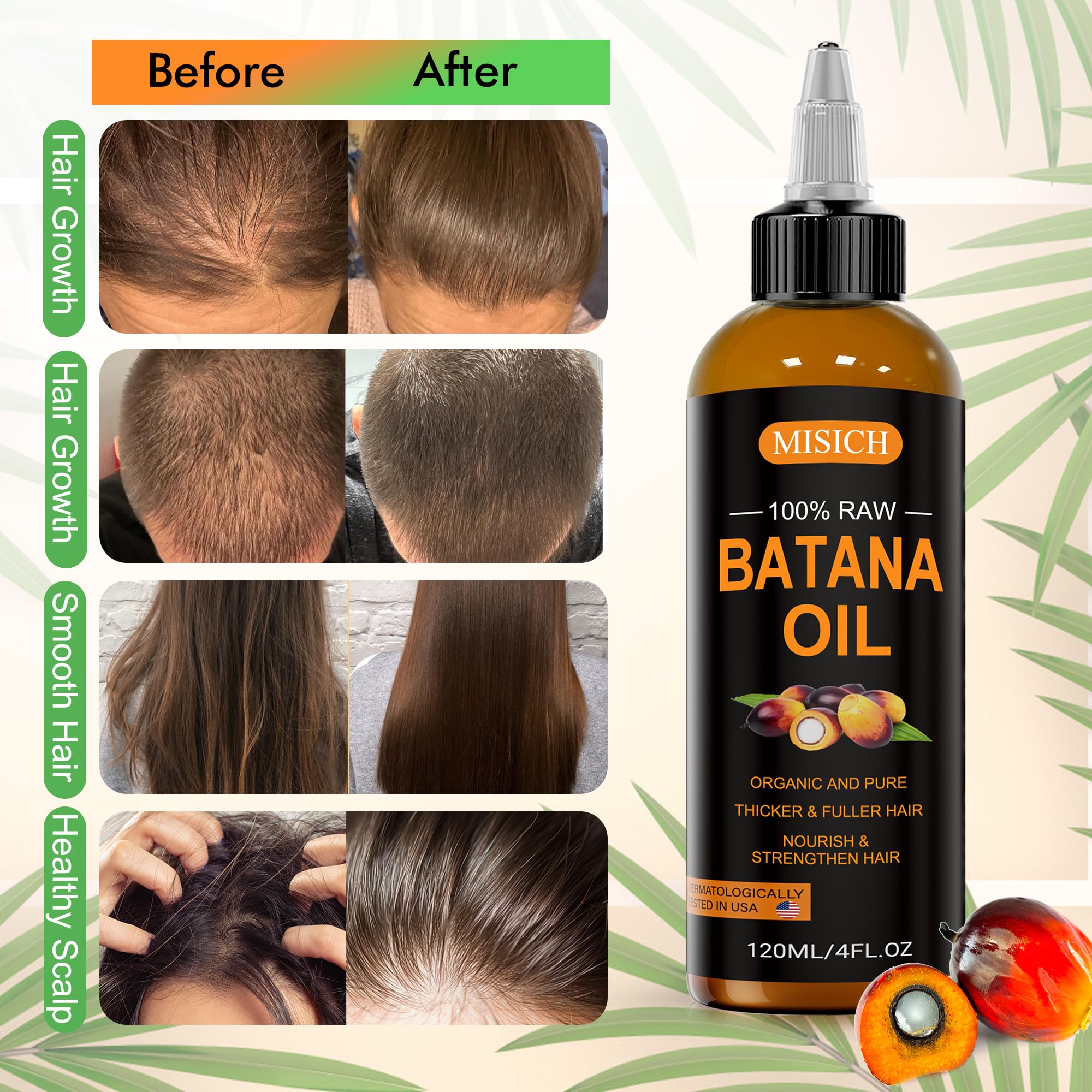 MISICH Raw Batana Oil, 100% Natural Organic Hair Growth Oil , Sourced from - MISICH Official Product View 5