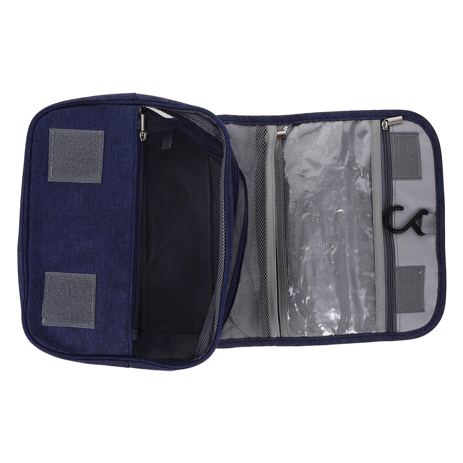HAMPPLIES Portable Makeup Bag and Waterproof Travel Toiletry Bag for Women, Foldable Cosmetic Organizer with Matte Finish, Compact Bathroom Storage for Travel