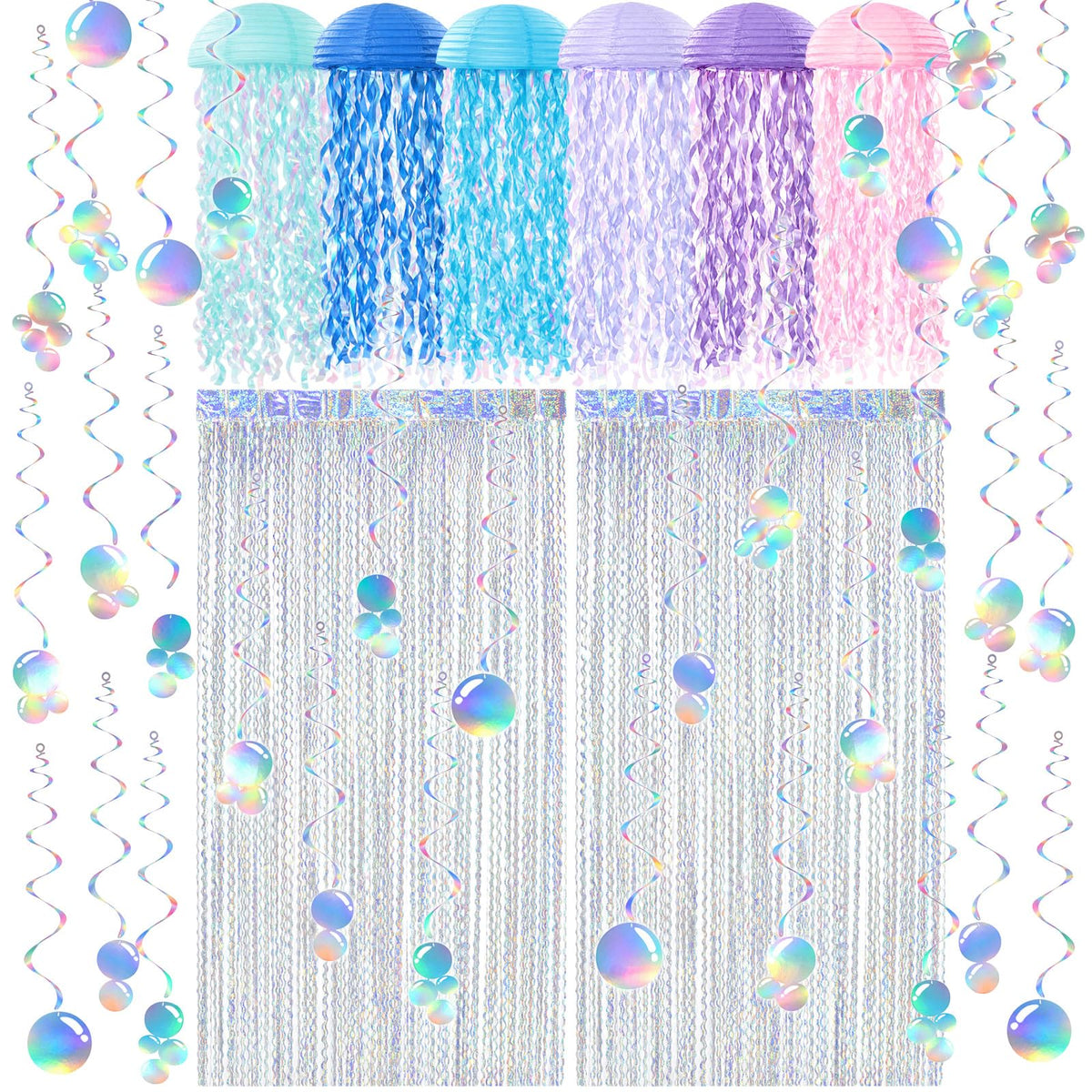 Soulchen 20 Pcs Jellyfish Lantern with Curtain Bubble - Soulchen Official Imagery - 1