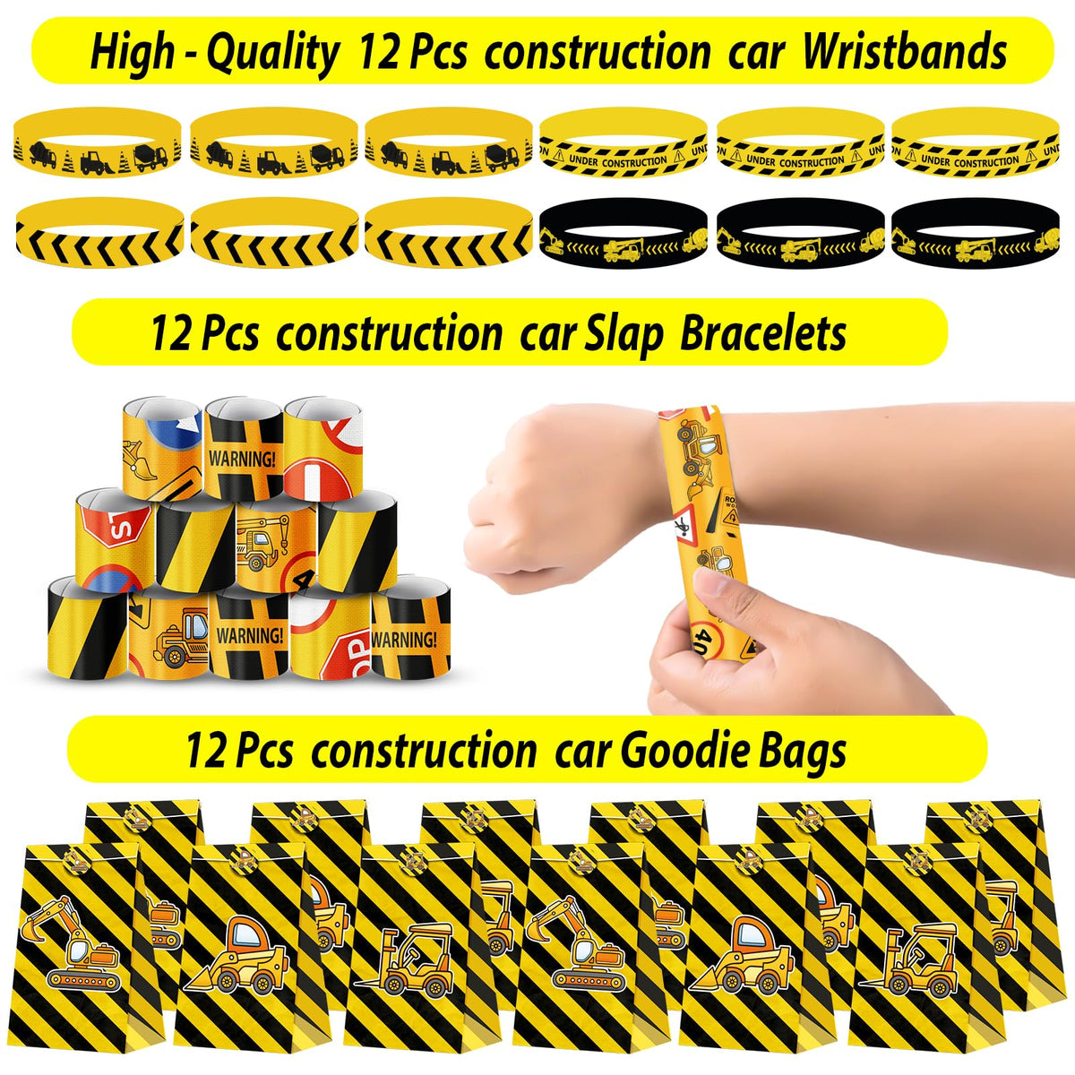 PLOUGVI 232PCS Construction Birthday Party Supplies - PLOUGVI Official Imagery - 5