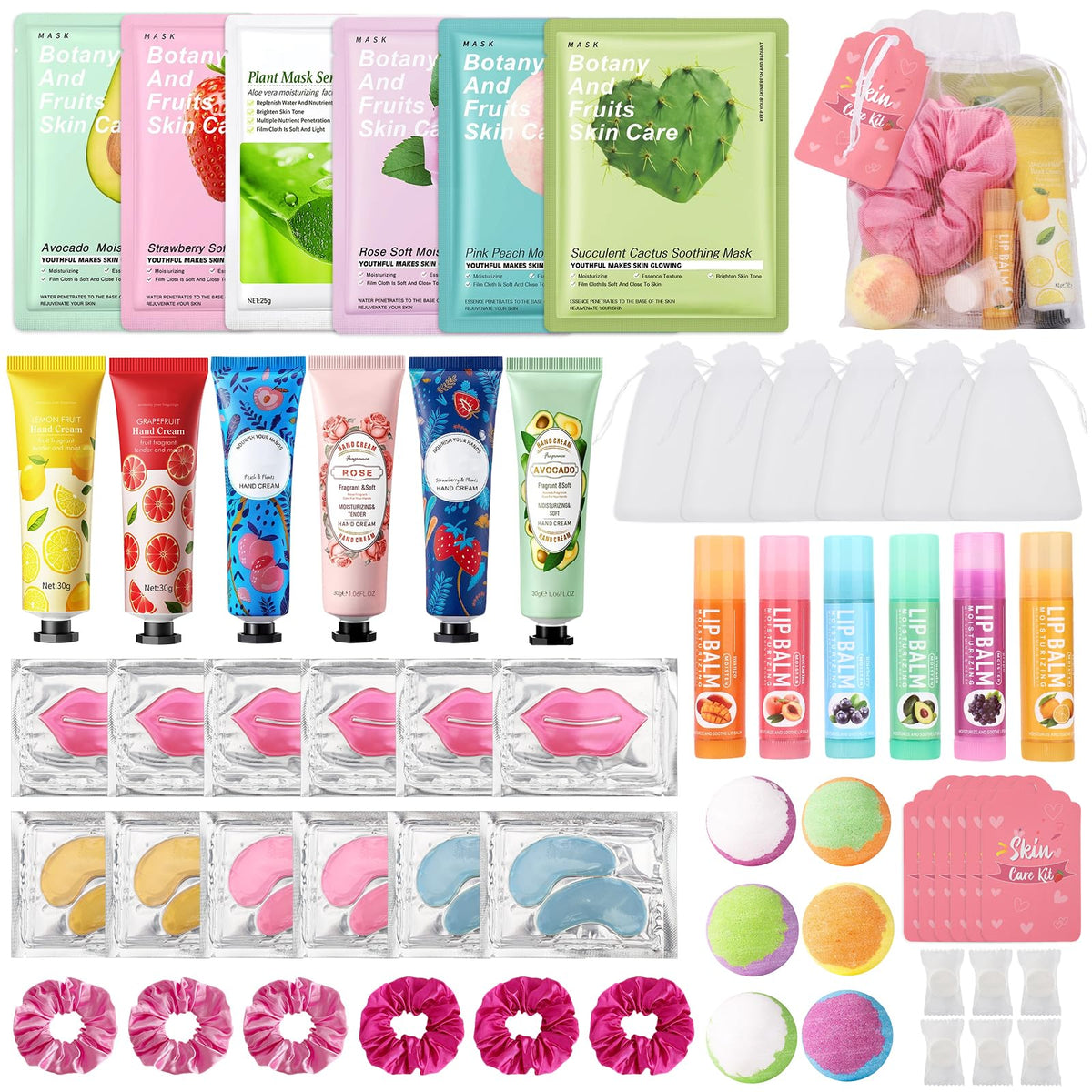 60PCS Spa Party Supplies for Girls Include Facial Masks Lip - Jutqut Official Imagery - 2