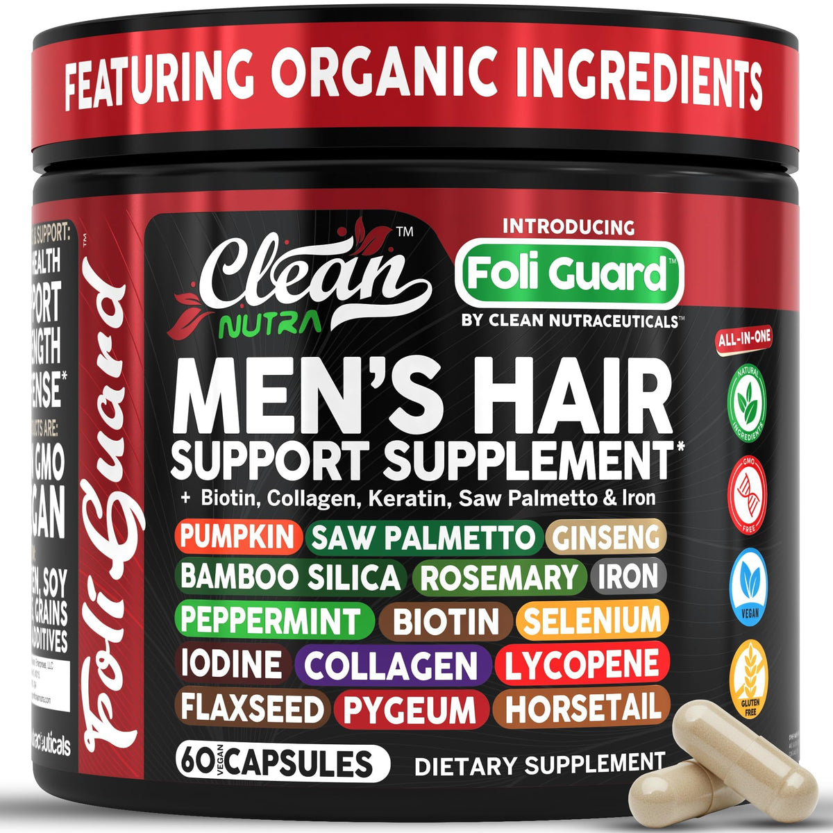 Hair Growth Supplement For Men - Clean Nutraceuticals Official Imagery - 2