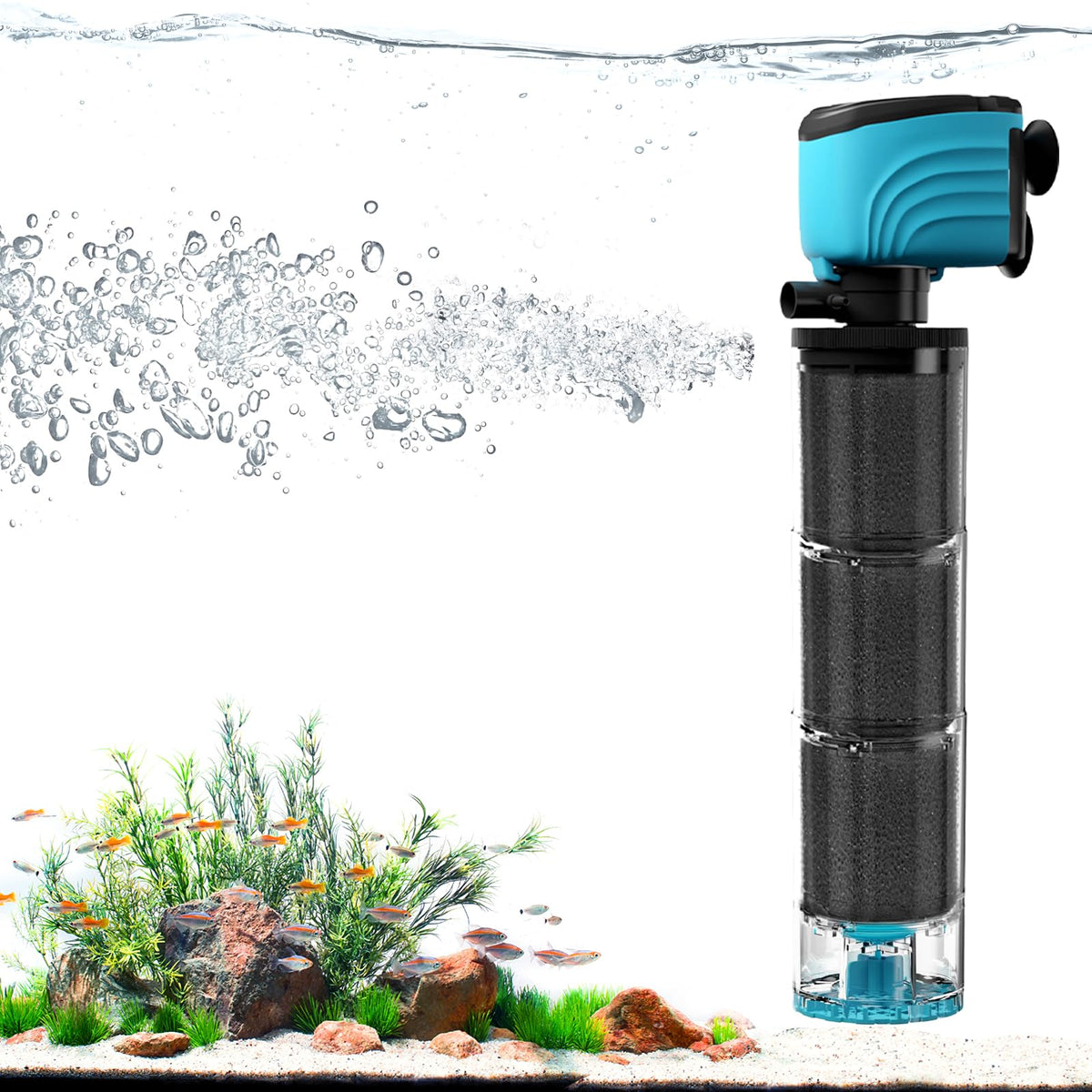 Submersible Aquarium Filter Upgraded 100 300 Gallon Fish - Aulofee Official Imagery - 1