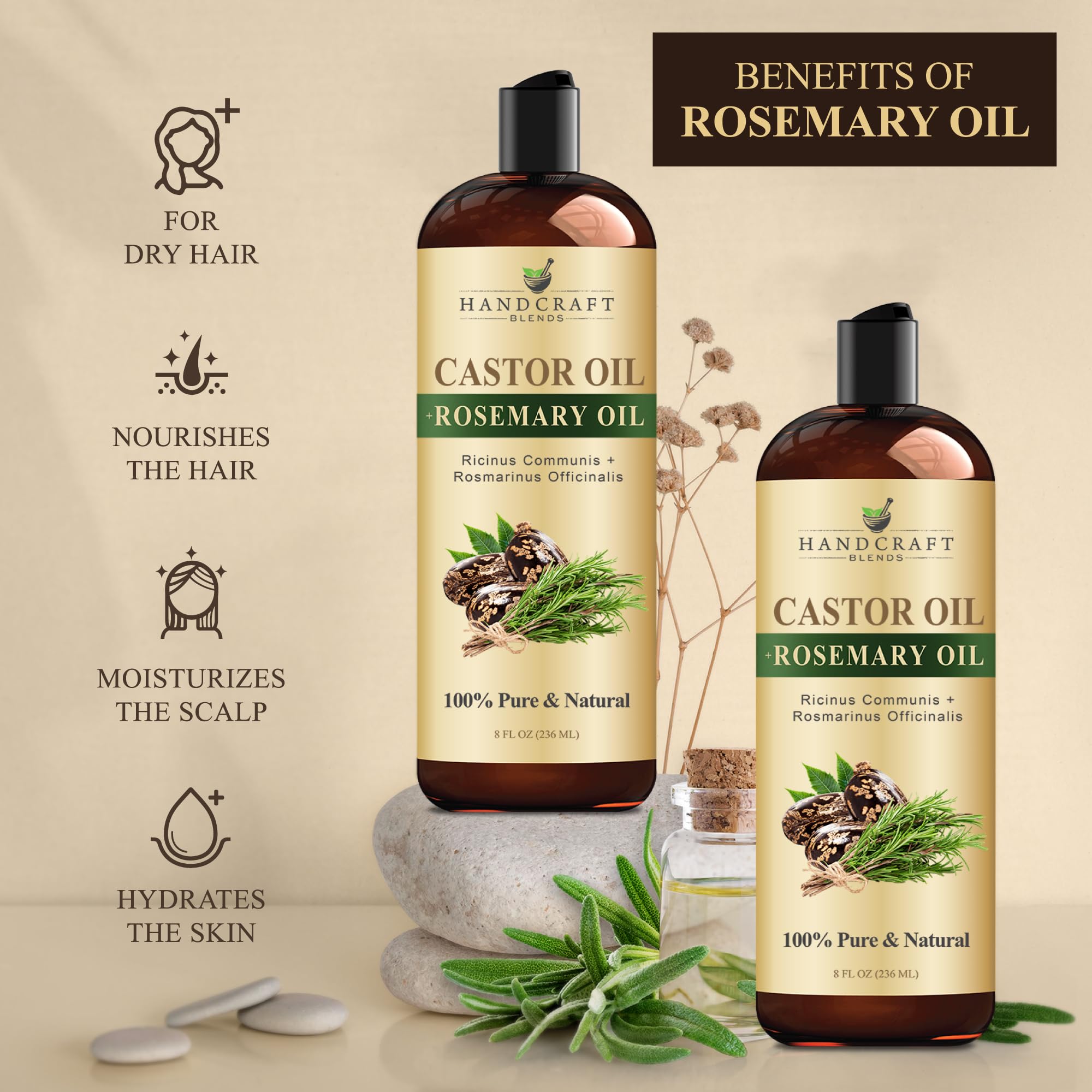 Handcraft Blends Castor Oil with Rosemary Oil - 8 Fl Oz - Handcraft Blends Official Product View 10
