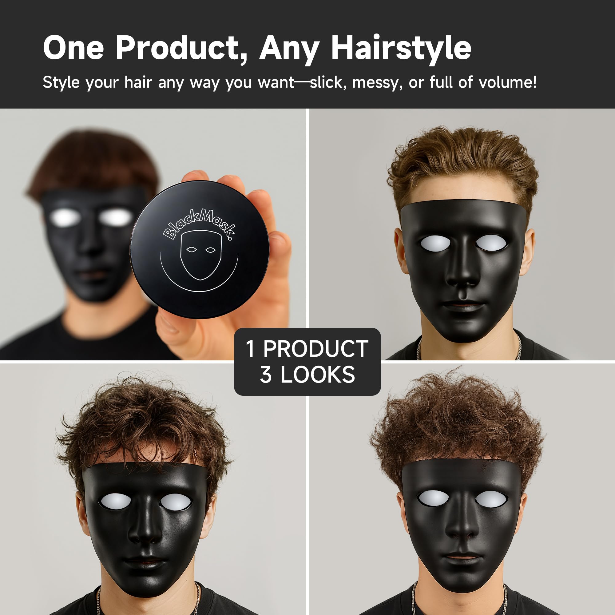 BlackMask Hair Clay for Men   Matte Finish with Strong Hold, Hair Styl - View 3