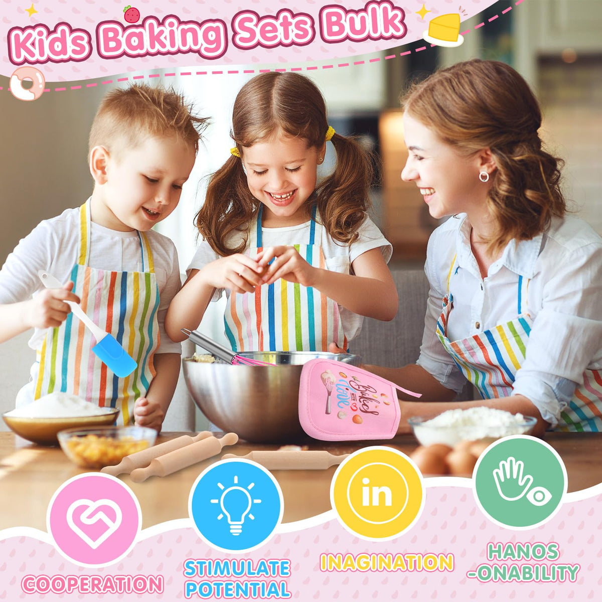 RoundFunny 24 Pcs Cooking Party Favor for Kid Mini Baking - RoundFunny Official Imagery - 5