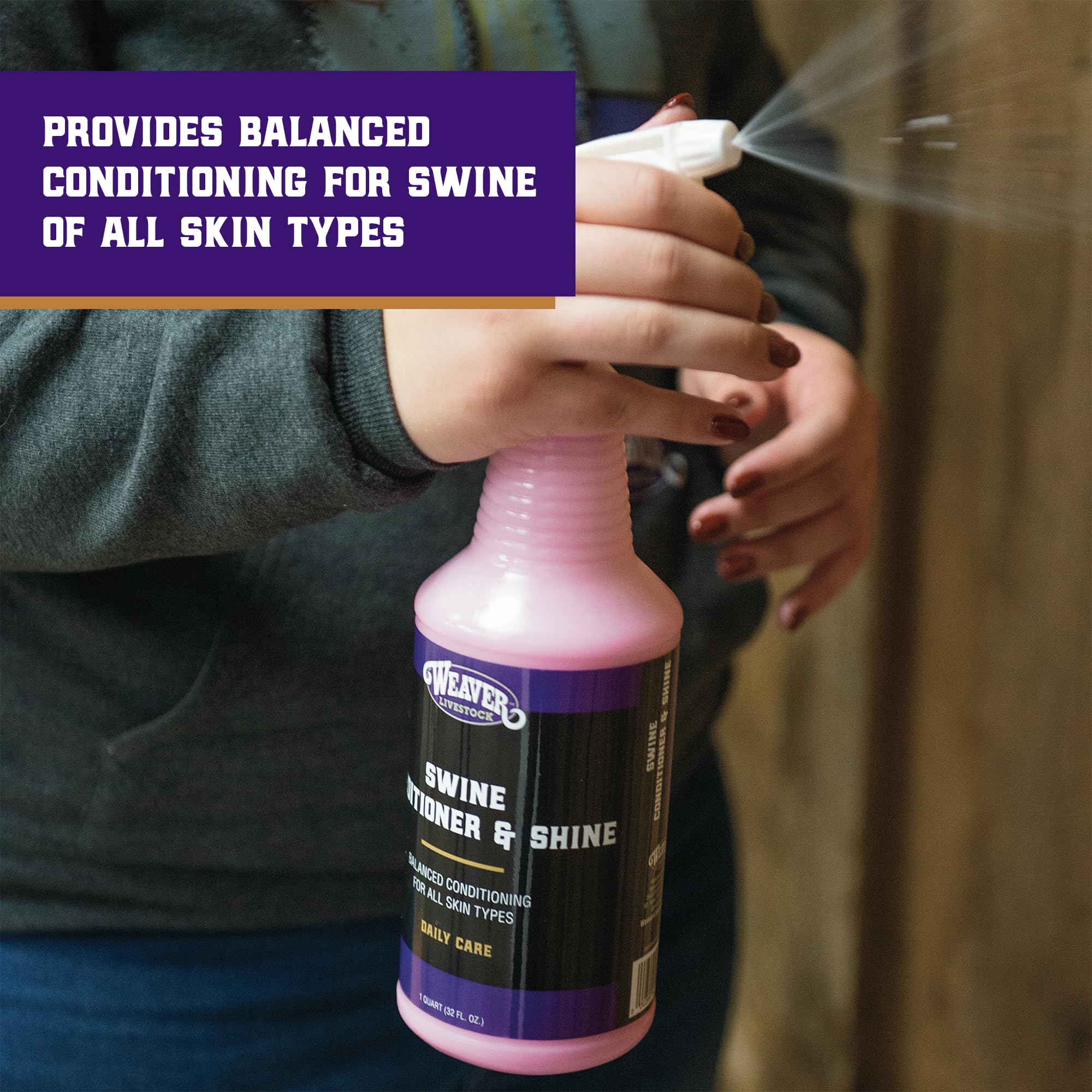 Weaver Livestock Swine Conditioner and Shine, Leave-in Conditioner for Smooth, Healthy Look, Skin, Hair Shine Products for All Skin Types