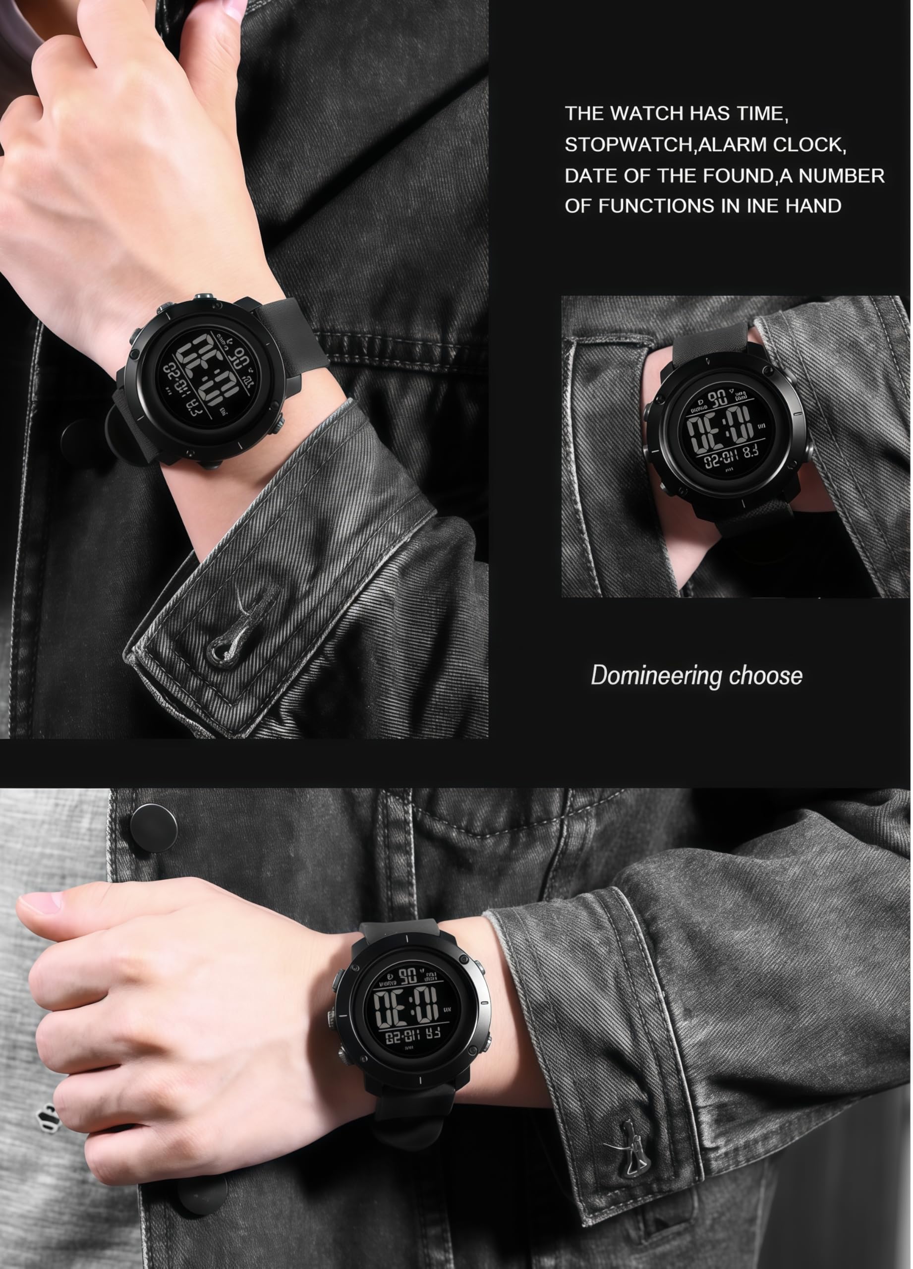SNE Digital Watch Sports Waterproof Military Back Light Small Watch fo - View 2