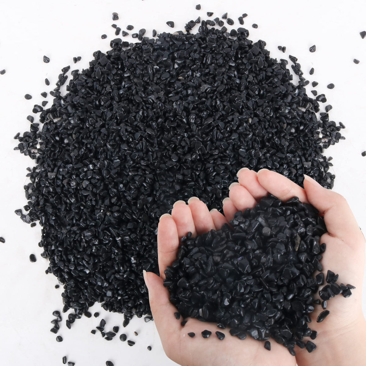 7lb Black Cactus Pea Gravel Rocks 1 4 Inch Pebbles for - Anothera Official Imagery - 1