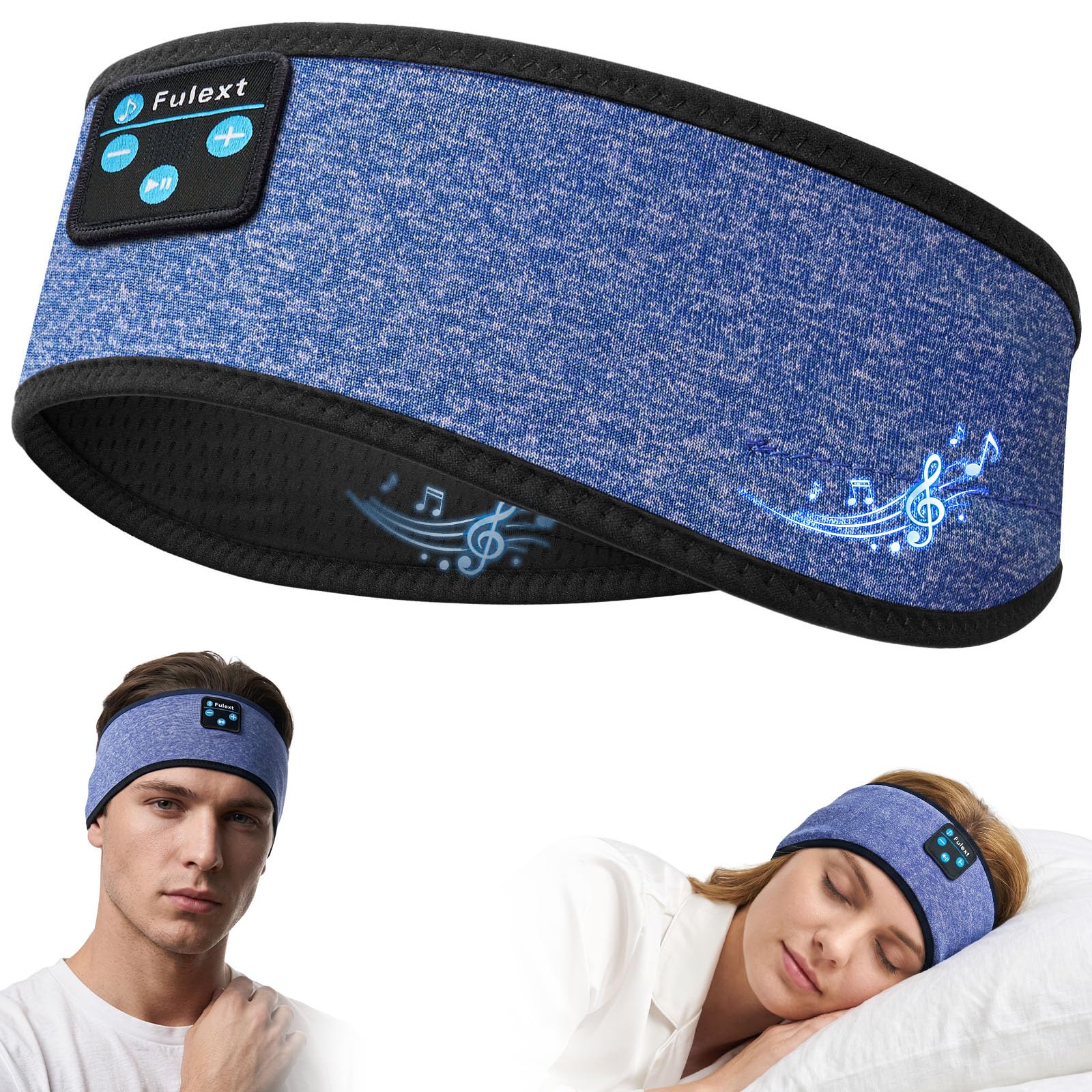 Fulext Sleep Headphones Bluetooth 5.4 Headband, Sleeping Headphones with Built-i - Fulext Official Product View 1