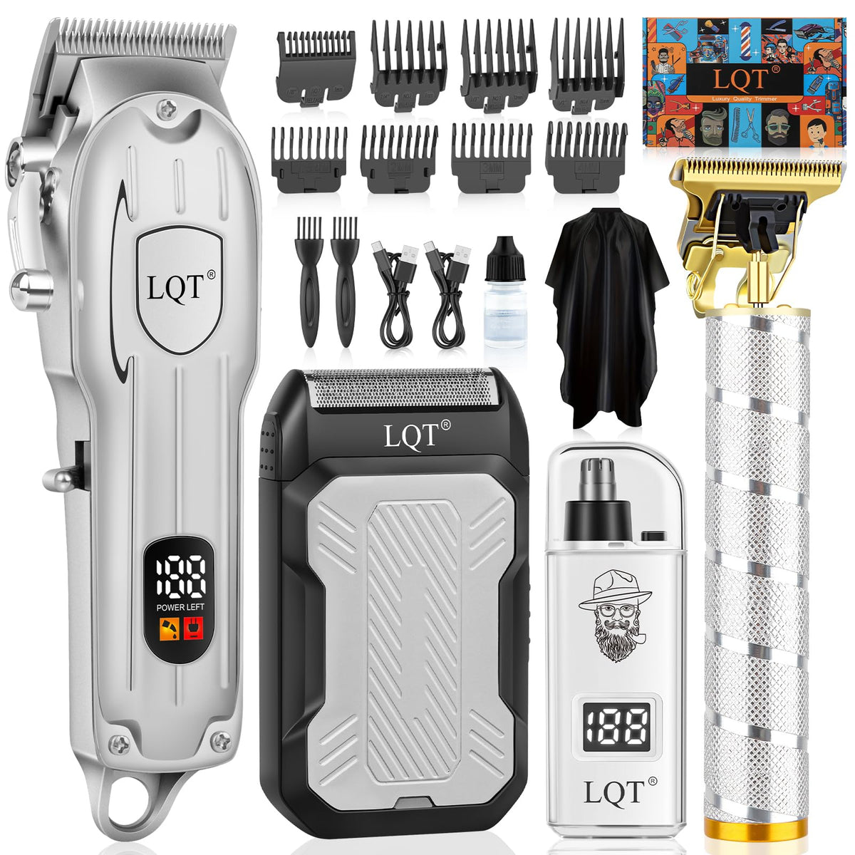 Hair Clippers for Men with LED Display 4 in 1 Cordless - LQT Official Imagery - 1