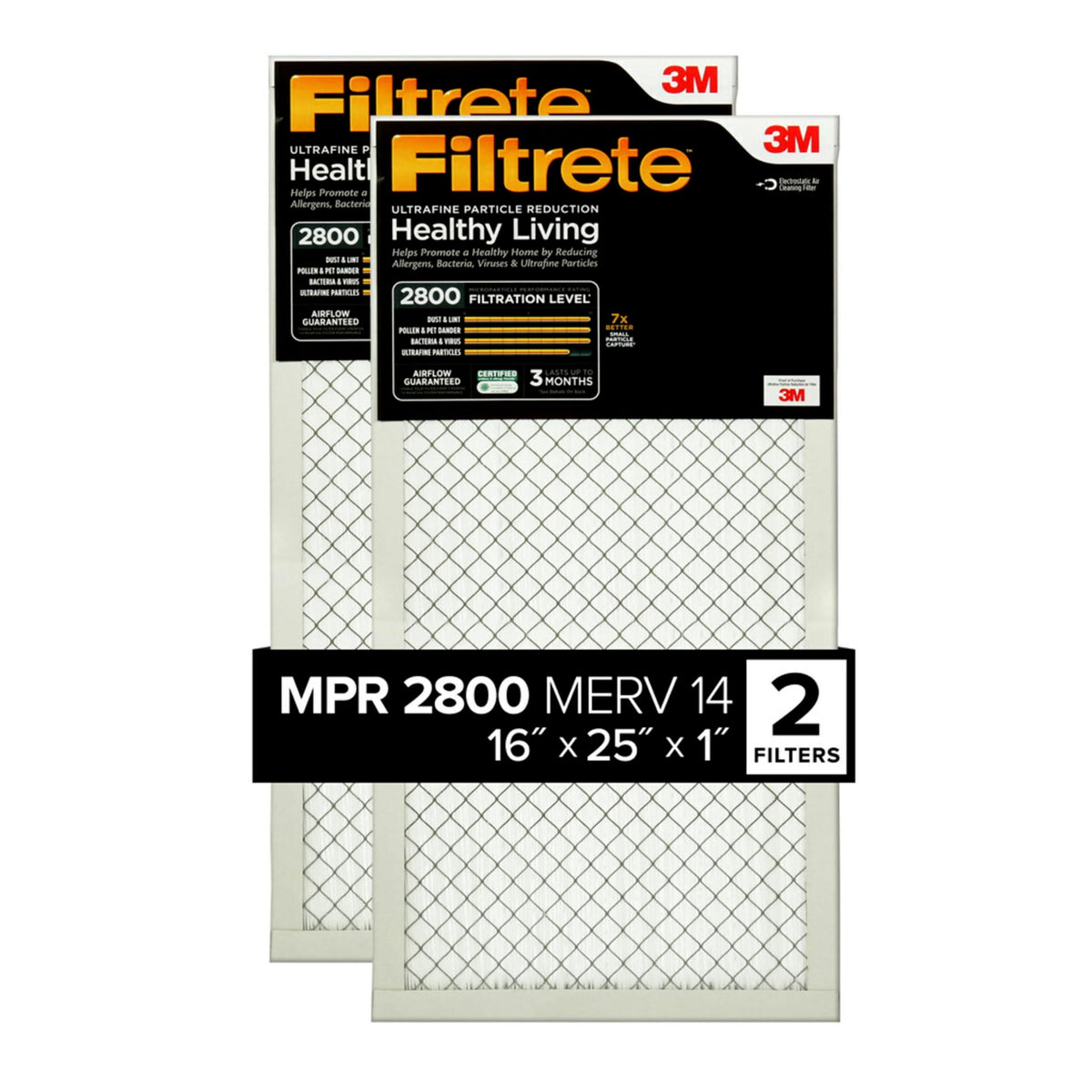 Filtrete 20x30x1 Air Filter MERV 14 MPR 2800 2 HVAC Filters - Filtrete Official Imagery - 8