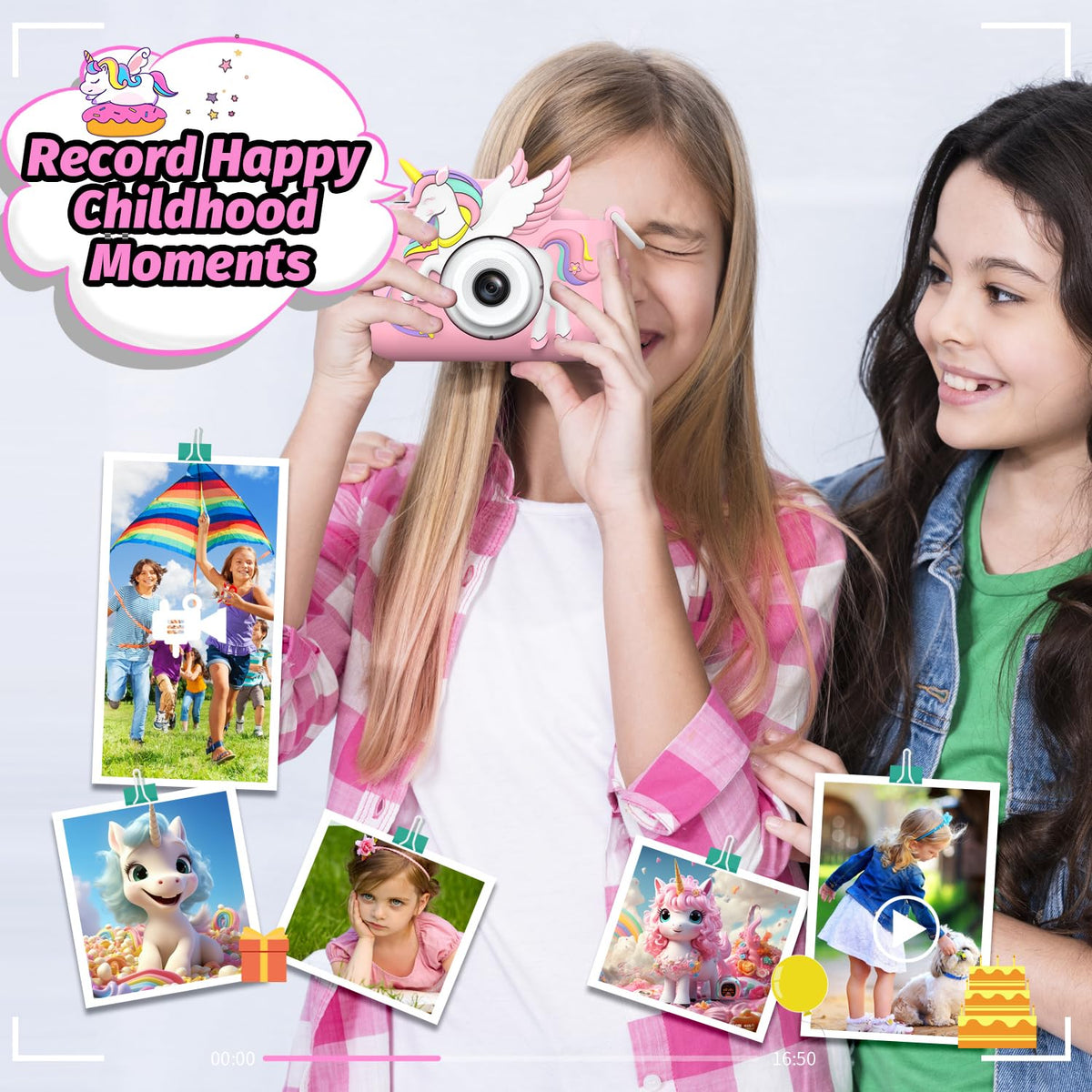 Upgrade Kids Camera for Boys Girls Toddler Digital Selfie - Cimizi Official Imagery - 5