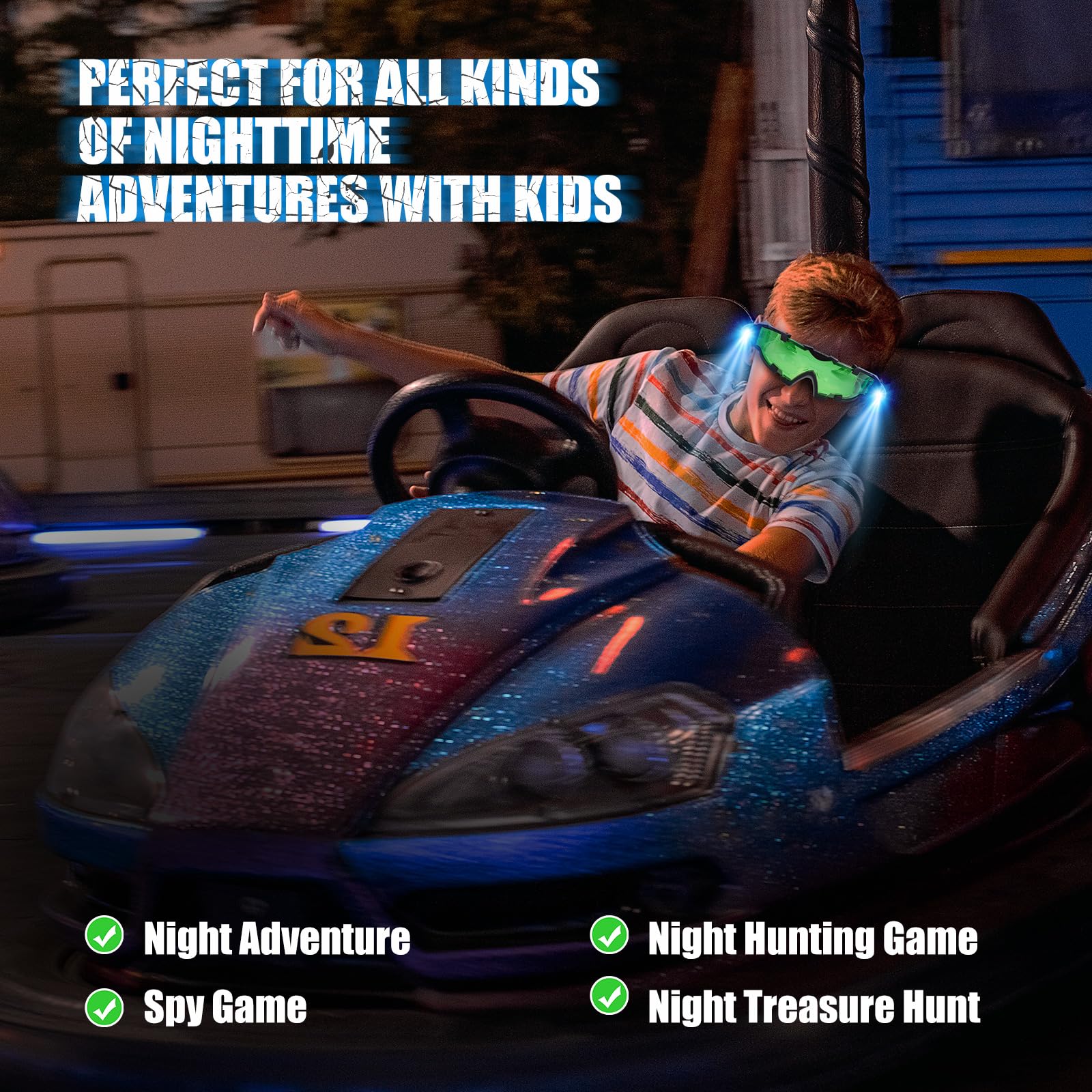 ALLOMN Spy Night Vision Goggles with Flip-Out, Adjustable Kids LE - ALLOMN Official Product View 3