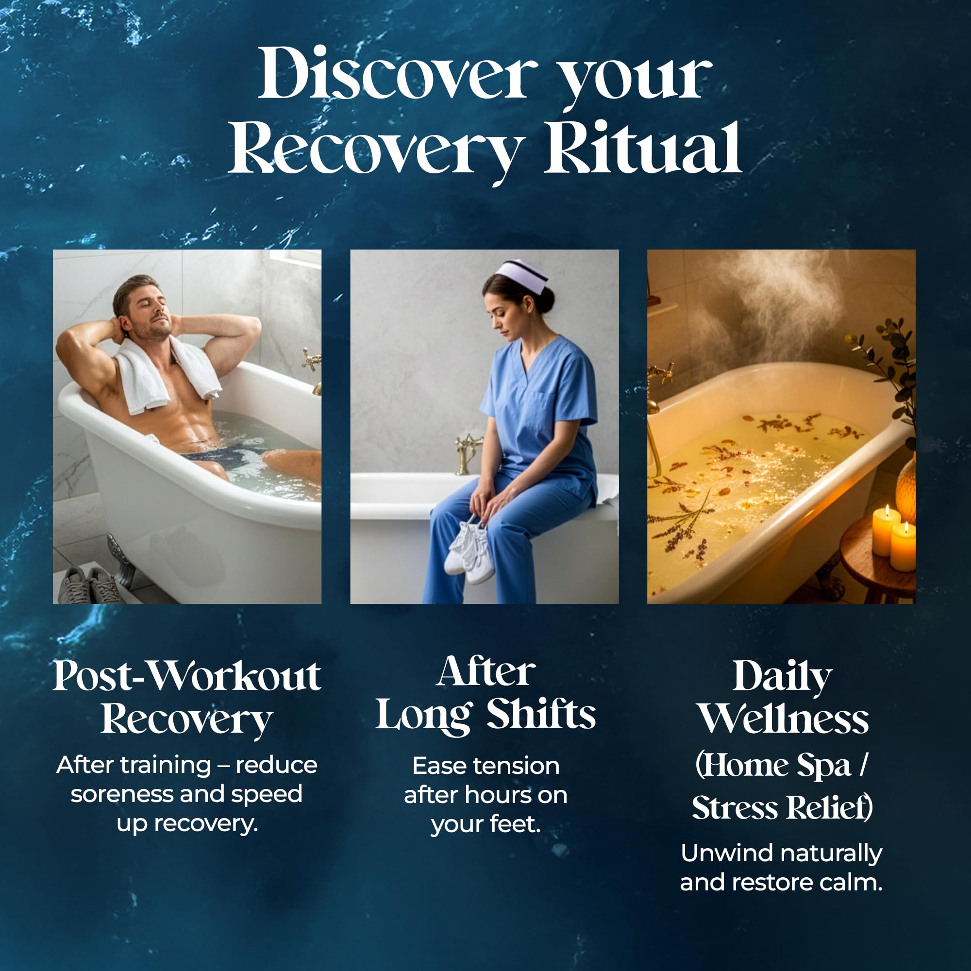 Aromasong Muscle Recovery Bath Soak for Muscle | Sore Muscle Soak with Dead Sea Salt, OptiMSM, Magnesium Flakes & Essential Oils | 3 Lb. - Made in USA.