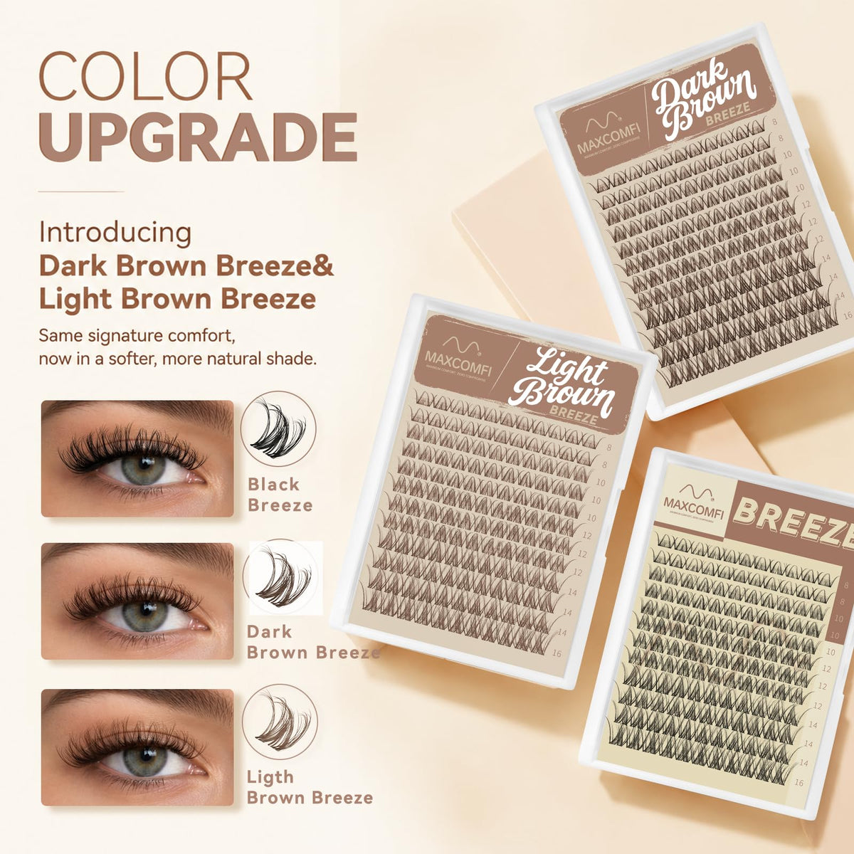 Spider Lash Clusters Breeze Lash Clusters Kit DD Curl Kylie - Maxcomfi Official Imagery - 7