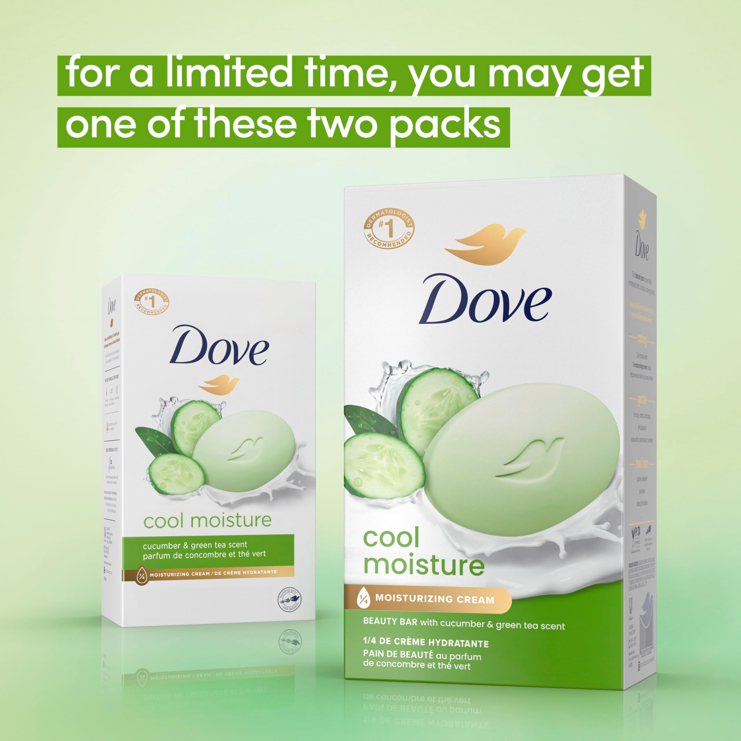 Elefair Tech Dove Cool Moisture Beauty Bar Soap , Refreshing Cleanser, 3 - Elefair Tech Official Product View 4
