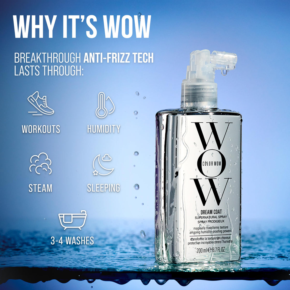 COLOR WOW Dream Coat Anti Humidity Frizz Control Spray for - Premium Selection Official Imagery - 6