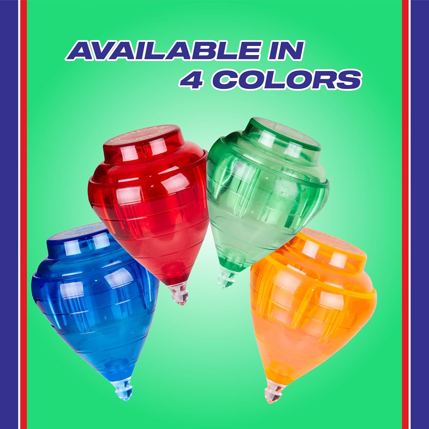 Duncan Toys Imperial Spintop in various colors, small size, spinning toy with a wooden handle and vibrant painted surface.