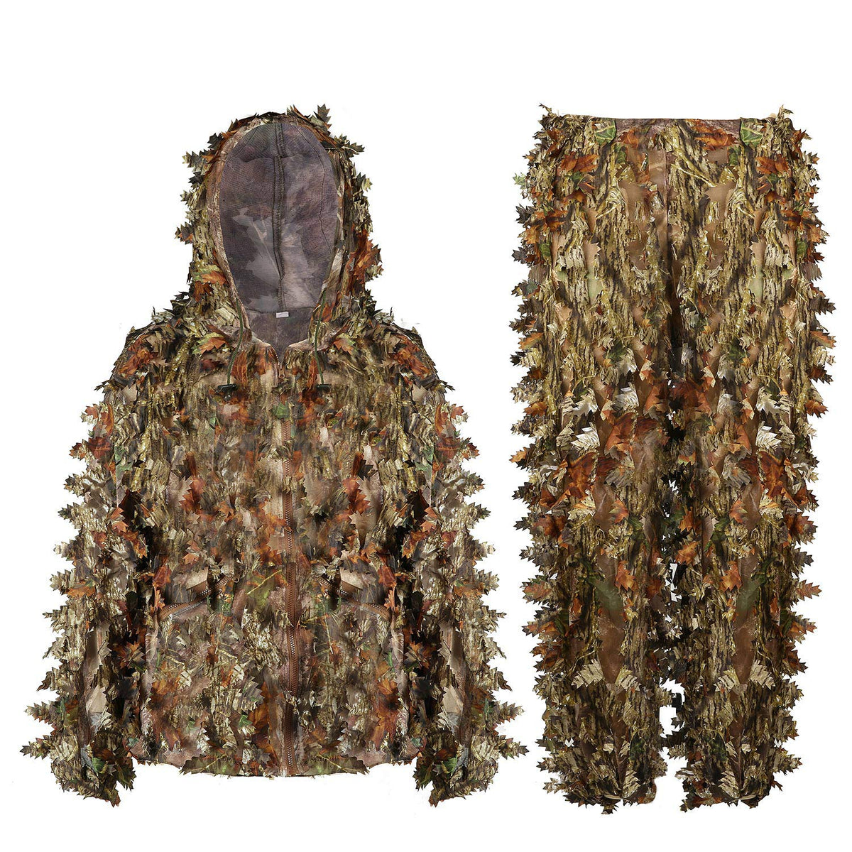 Ghillie Suit Gilly 3D Leafy Camo Cloth Youth Hunting Airsoft - EAmber Official Imagery - 1