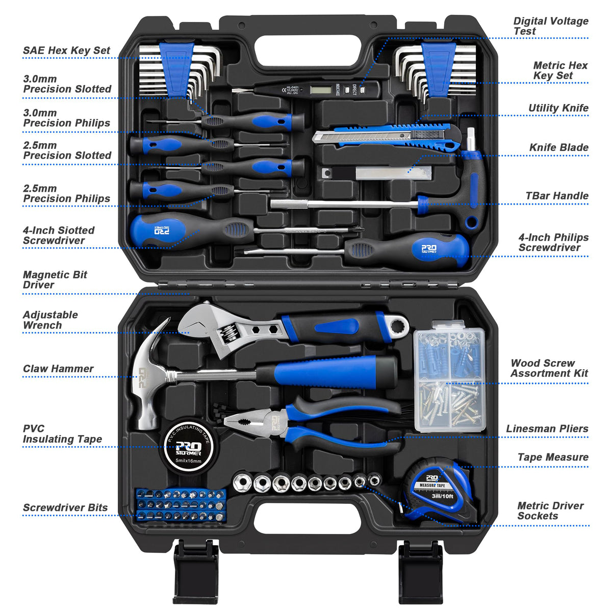 Prostormer 179 Piece Home Tool Kit General Household Tool - Prostormer Official Imagery - 3