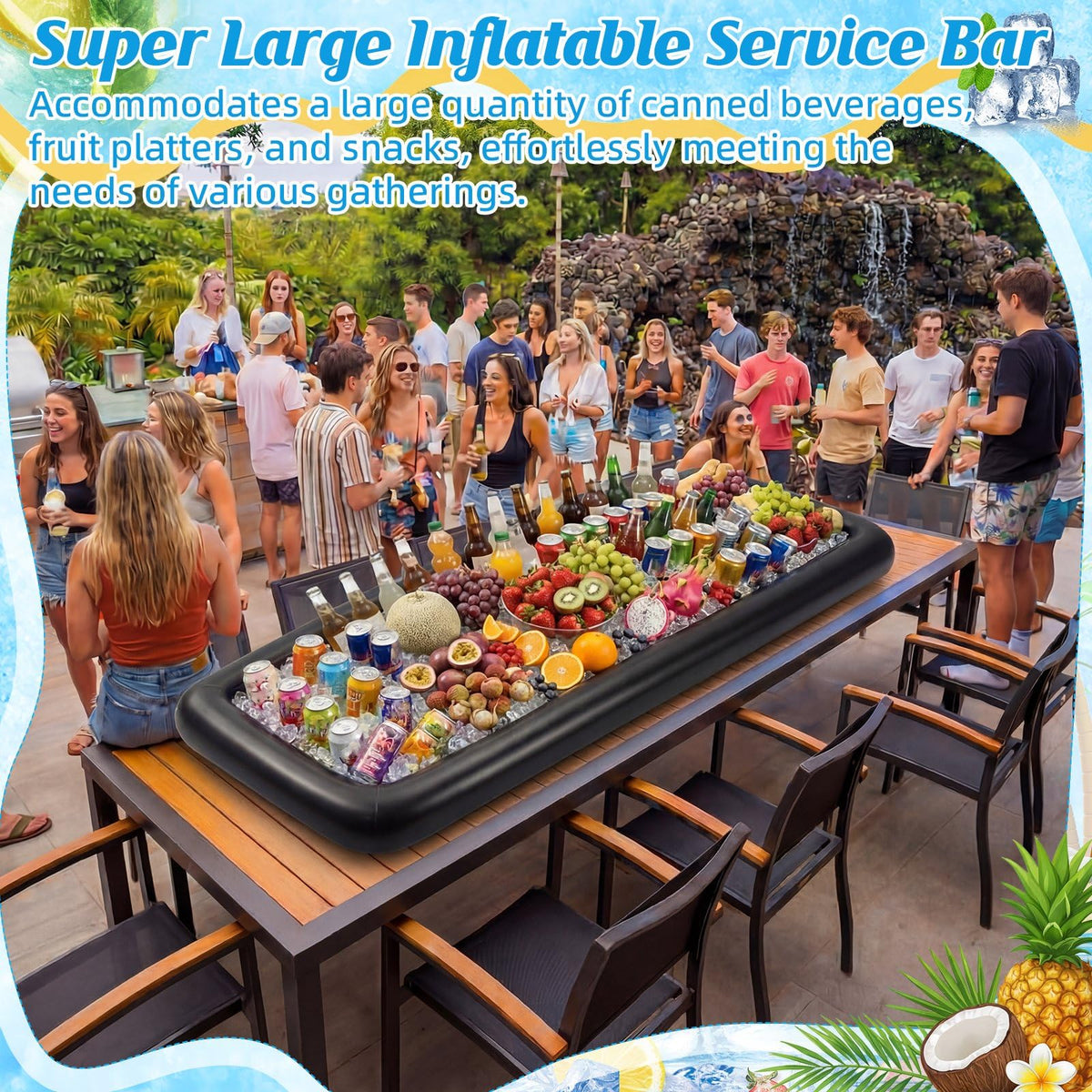 3 Pcs Large Inflatable Serving Bars with Hand Pump 71 6 x 30 - Teyva Daily Official Imagery - 5