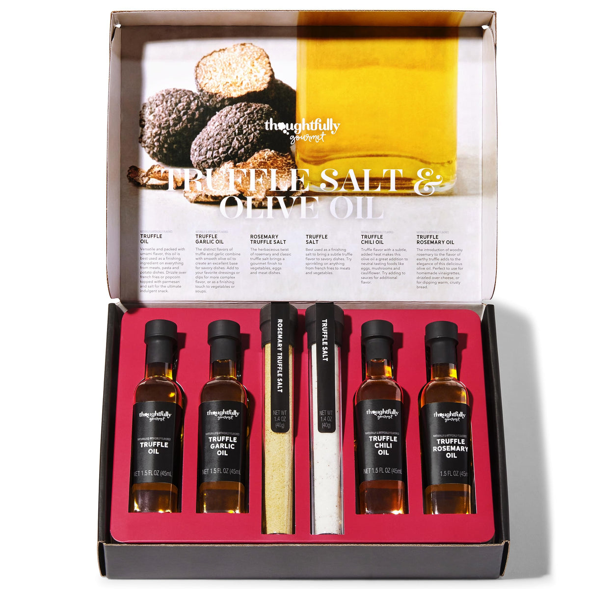 Truffle Salt Olive Oil Gift Set Gourmet Tasting Collection - Thoughtfully Official Imagery - 2