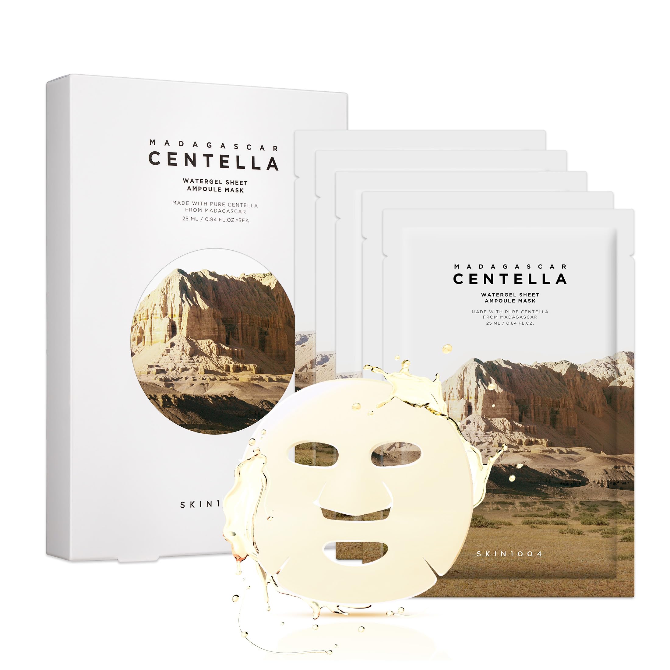 SKIN1004 Madagascar Centella Watergel Sheet Ampoule Mask 5ea - SKIN1004 Official Product Imagery - 2