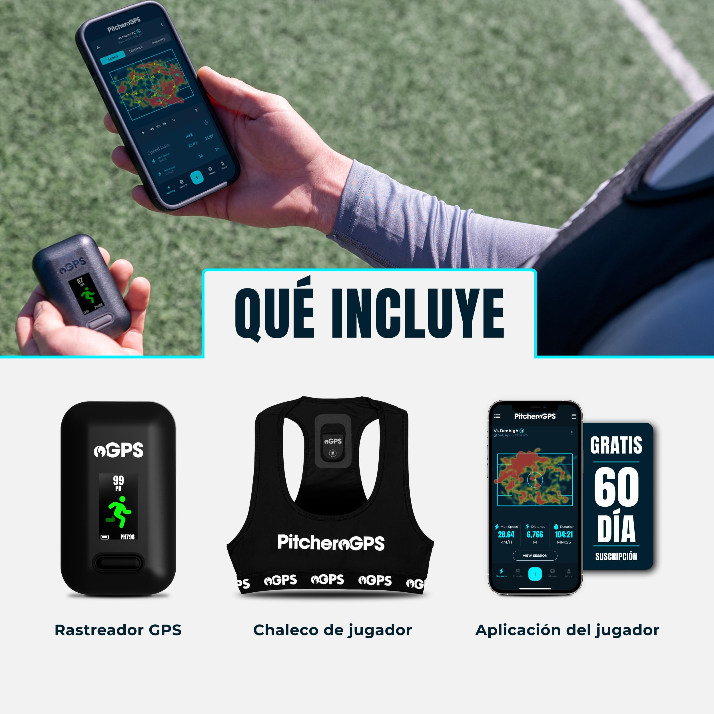 PitcheroGPS Soccer GPS Tracker Vest - 60 Days App Access Included - Pitchero Official Product View 5