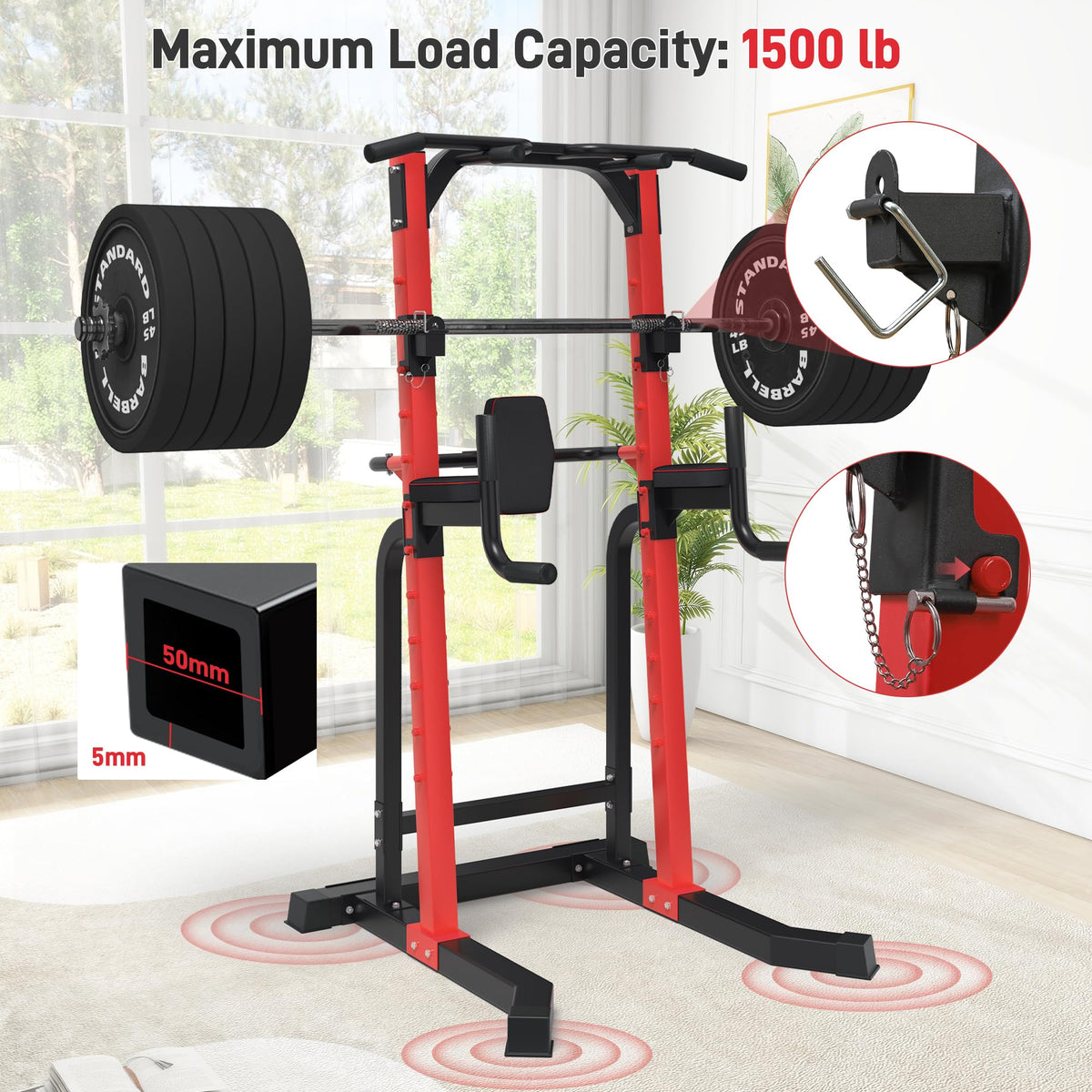 Outdoor Basic Power Tower Pull Up Bar and Dip Station for - outdoor basic Official Imagery - 3