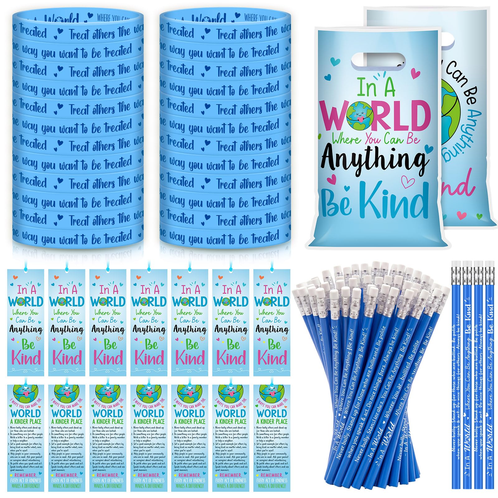 Resurhang 200 Pcs Be Kind Classroom Favors, Back to School Gifts - Product Imagery