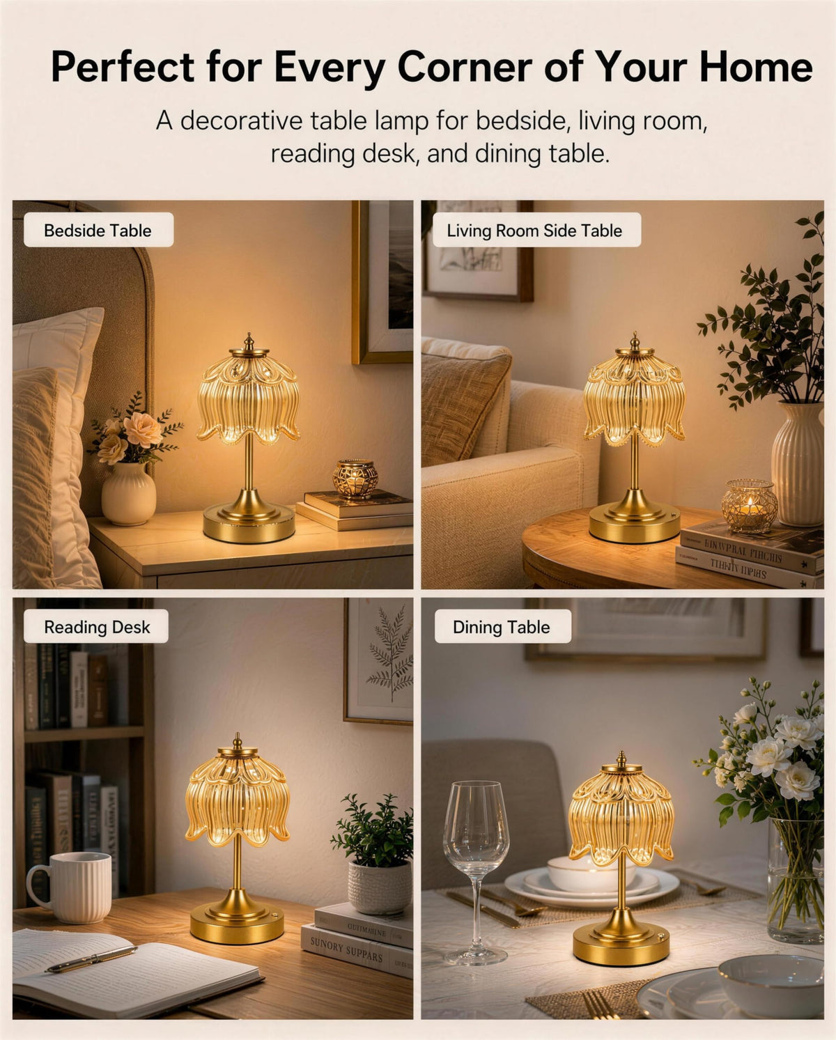 Upgrade Mini Lotus Flower Cordless Table Lamp Home D cor - LCZXUXU Official Imagery - 8