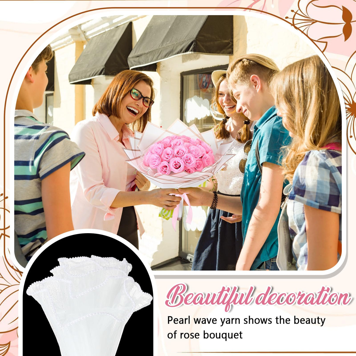 24 Pcs Glitter Roses Bouquet DIY Flower Pink - Thiccywoov Official Imagery - 6
