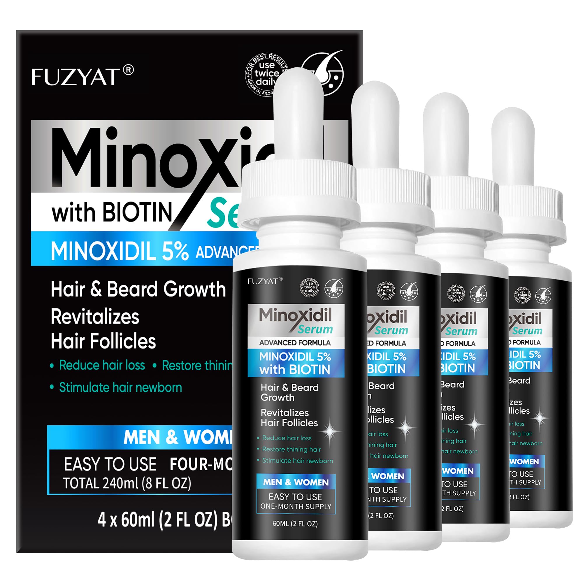 FUZYAT 5% Minoxidil , Minoxidil Hair Growth Treatment, Beard Growth Serum, - FUZYAT Official Product View 9