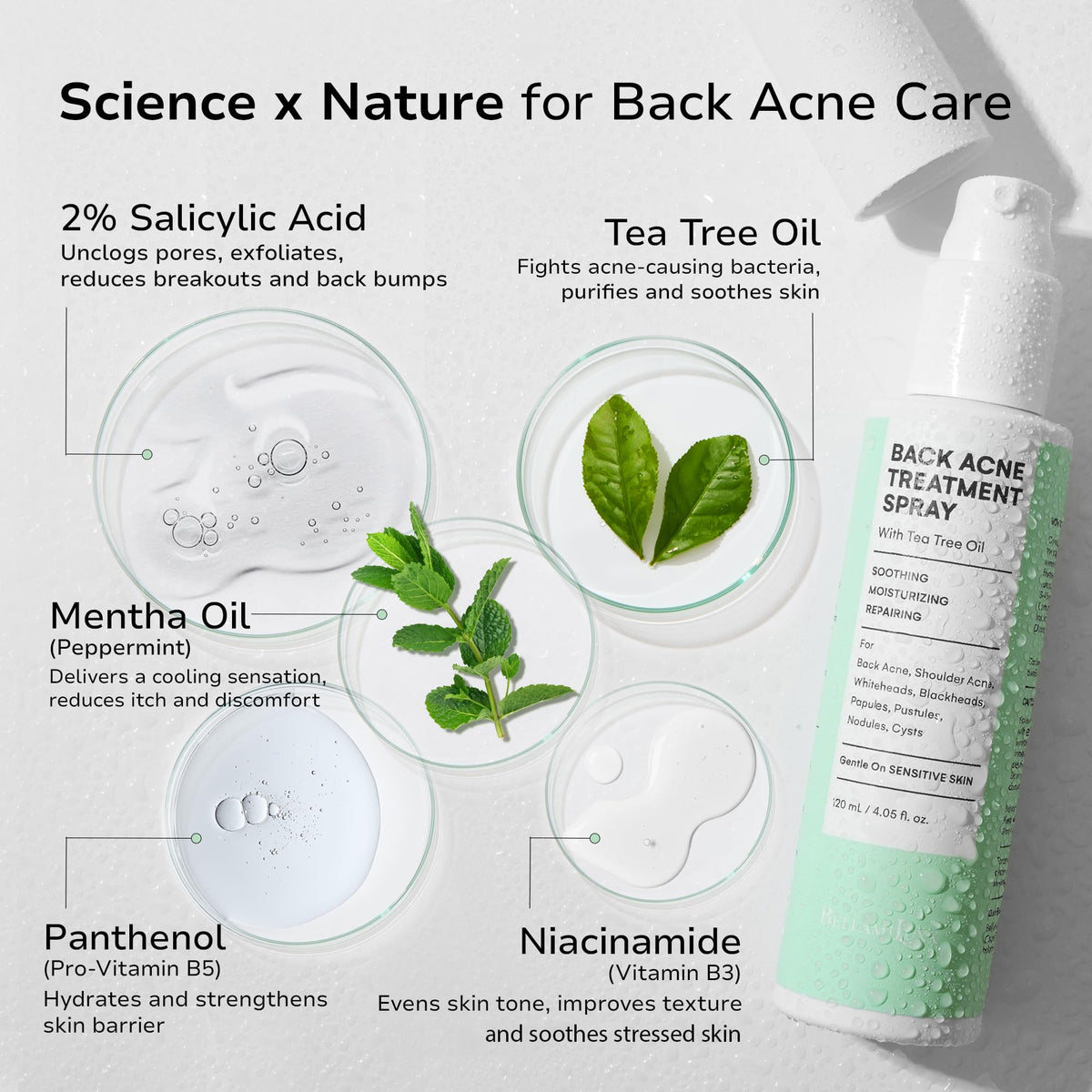 BellamiLuxx Back and Body Acne Treatment Spray 2 Salicylic - BellamiLuxx Official Imagery - 6