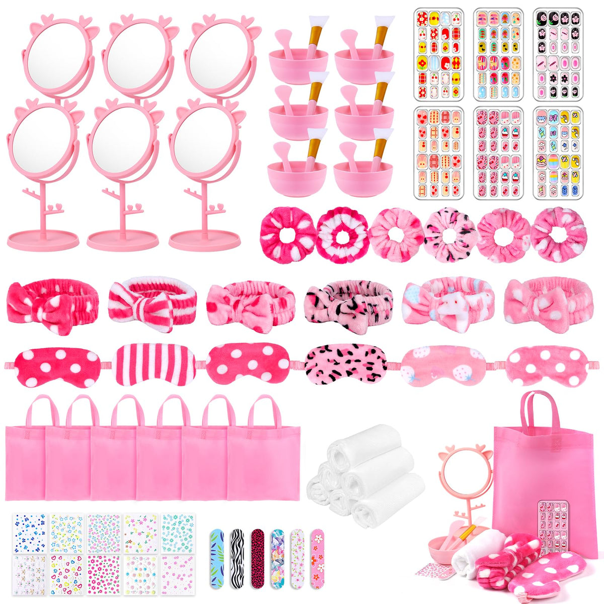 76Pcs Sleepover Party Supplies Slumber Spa Parties Kit for - Guifizeiom Official Imagery - 2