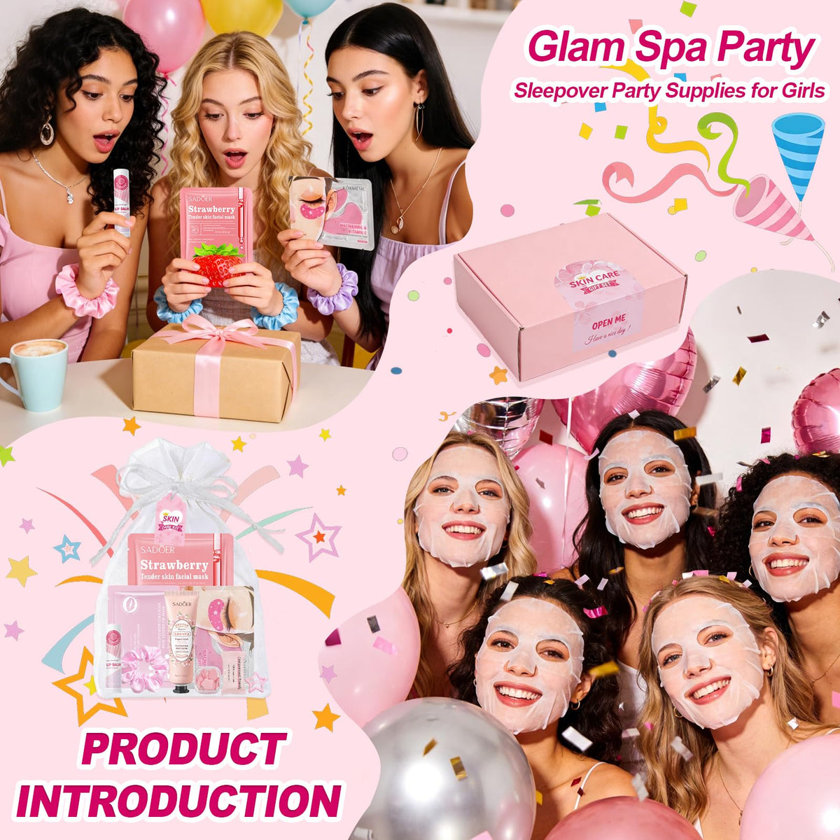 Spa Party Supplies for Girls Women 110 PCS Bulk Party Favors - Amdele Official Imagery - 5
