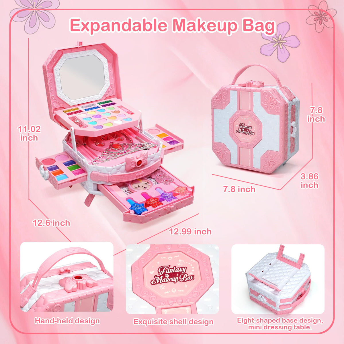 Kids Makeup Sets for Girls 5 8 68 Pcs Kids Makeup Kit for - Aimidola Official Imagery - 3
