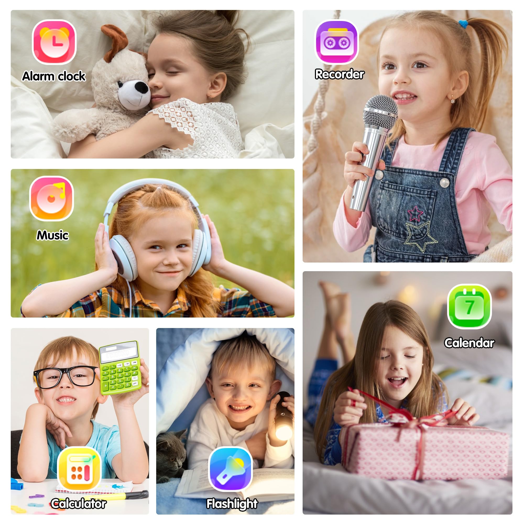 Wiszodet Kids Smart Game Watch with 39 Games HD Touch Screen Vide by Wiszodet - Angle View 7