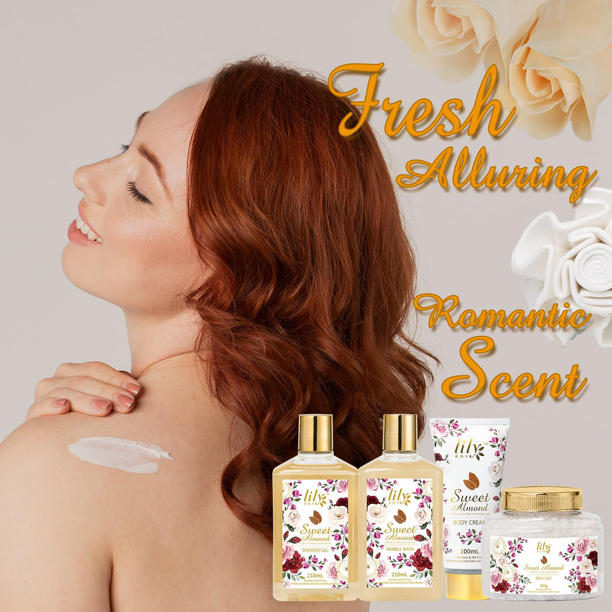 9Pcs Moisturizing Almond Spa Kit Bath Gifts Set Spa Gift - LILY ROY Official Imagery - 6