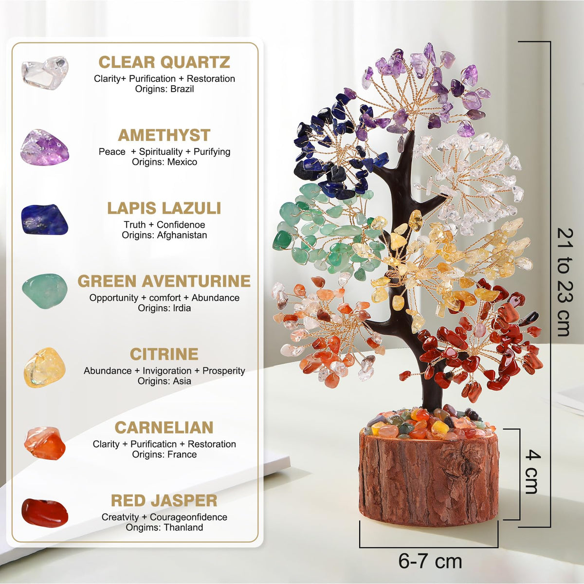 7 Chakra Crystal Tree of Life Handmade Birthday Gifts for - Sunnlejw Official Imagery - 4