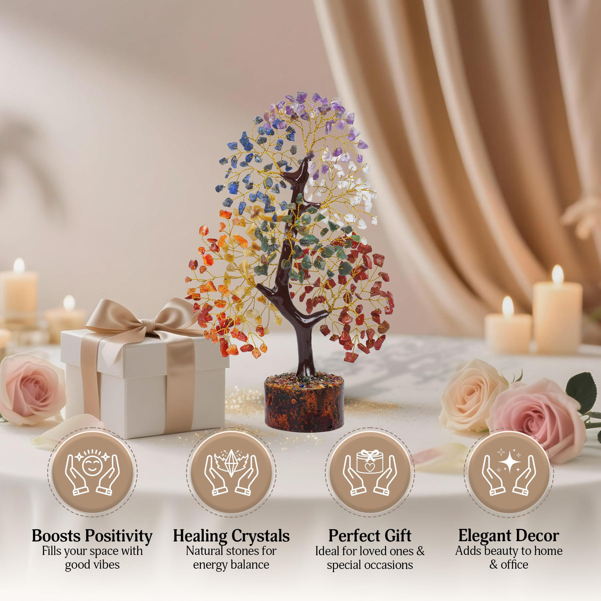 FASHIONZAADI 7 Chakra Crystal Tree of Life Birthday Gifts - FASHIONZAADI Official Imagery - 7