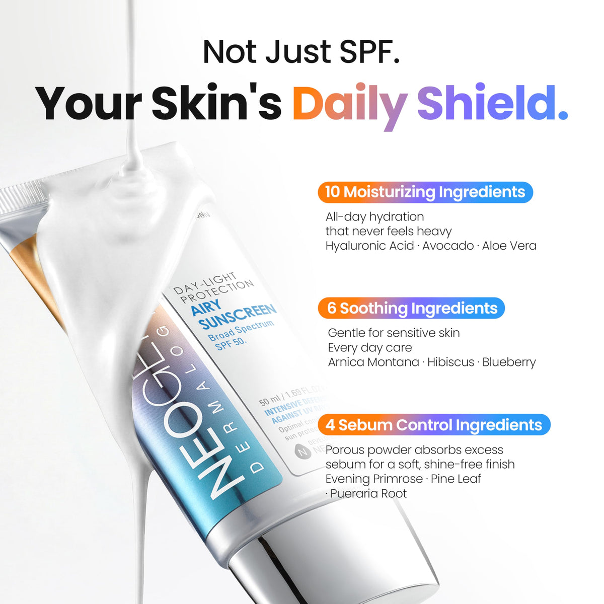 NEOGEN Day Light Airy Sunscreen SPF 50 Korean No White Cast - DERMALOGY by NEOGENLAB Official Imagery - 5