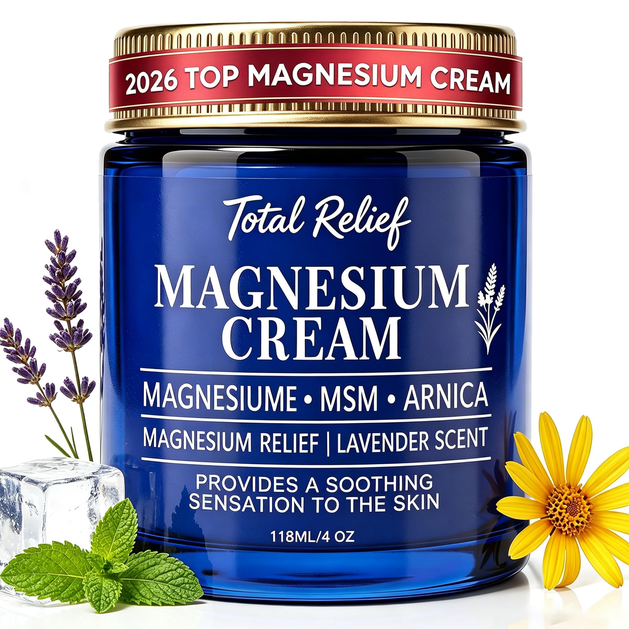 CleJoy Magnesium Cream – Lavender, Arnica & MSM 4 oz