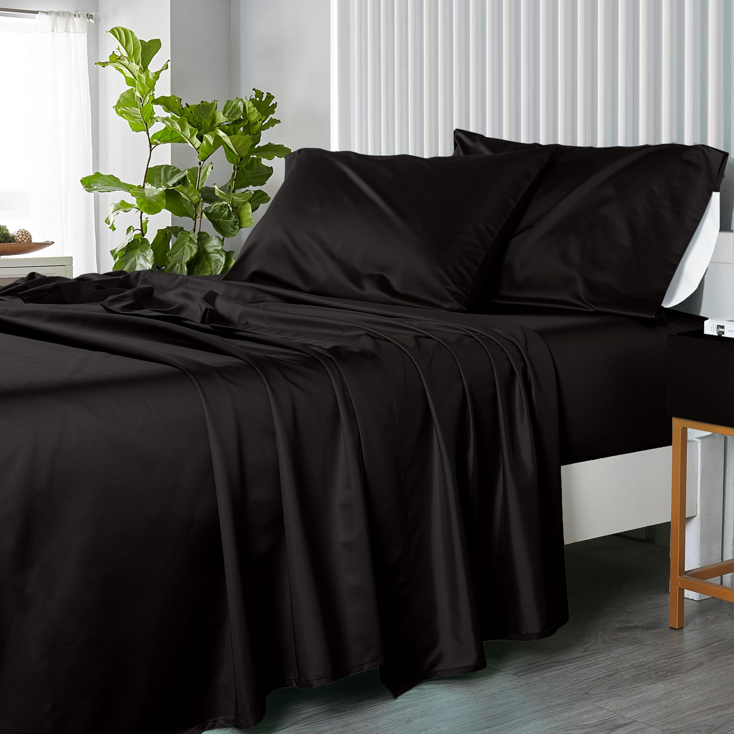 Royal Hotel Extra Deep Queen Sheets Set, 600 TC Cotton Sateen, - Product Imagery
