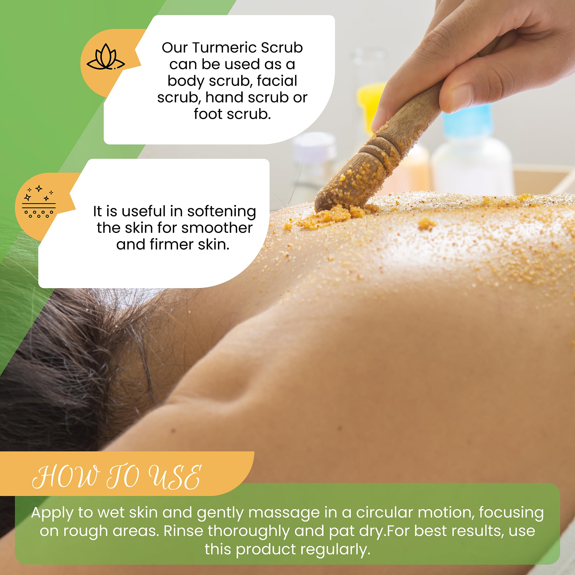 AMVital Turmeric Body Scrub, Face & Body Exfoliating Scrub, 7 - AMVital Official Product View 5