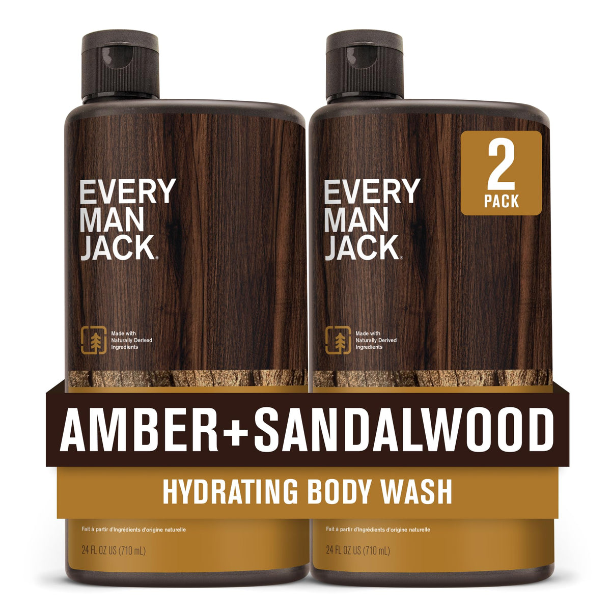 Every Man Jack Amber Sandalwood Hydrating Mens Body Wash for - Every Man Jack Official Imagery - 2