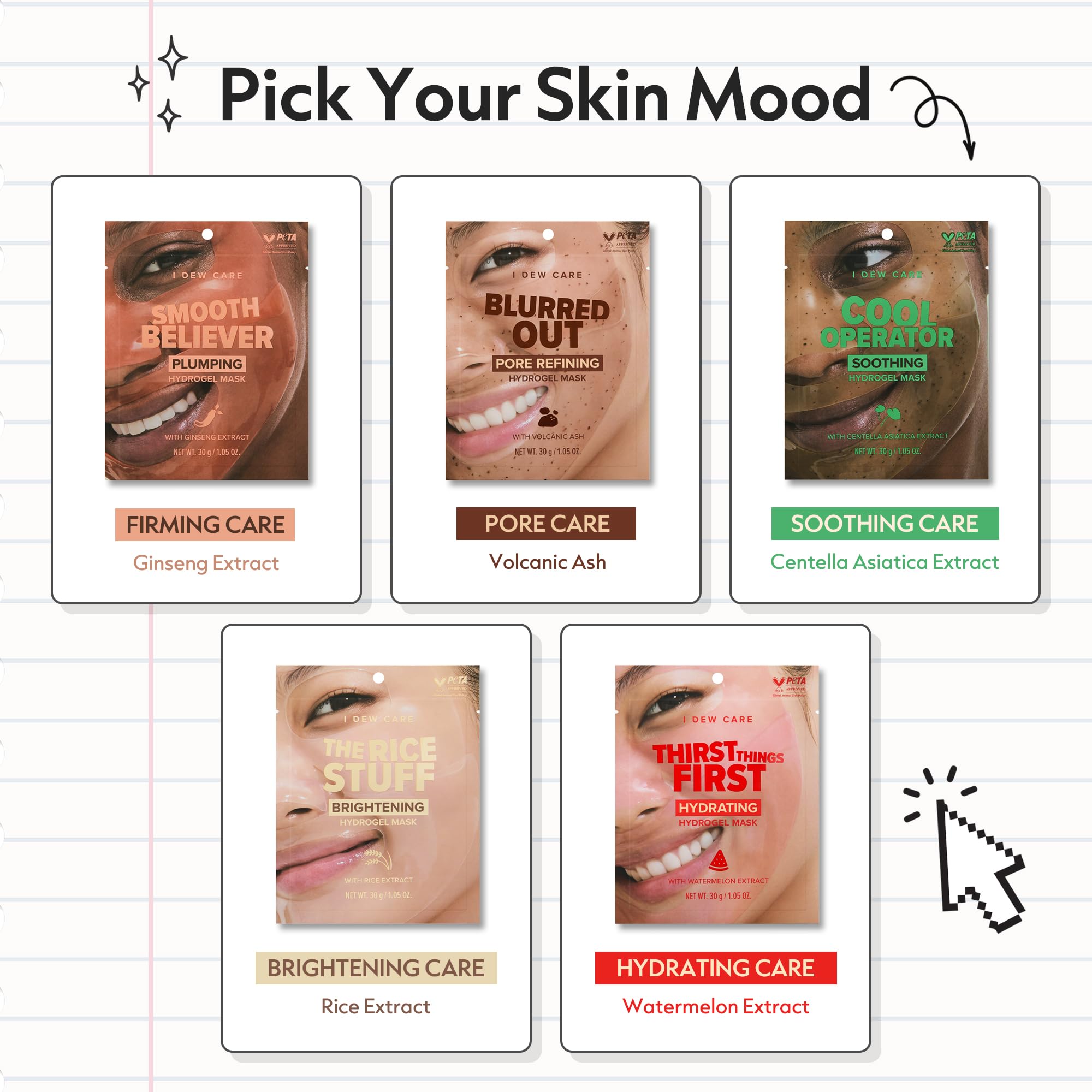 I DEW CARE Hydrogel Mask Solutions Set - I DEW CARE