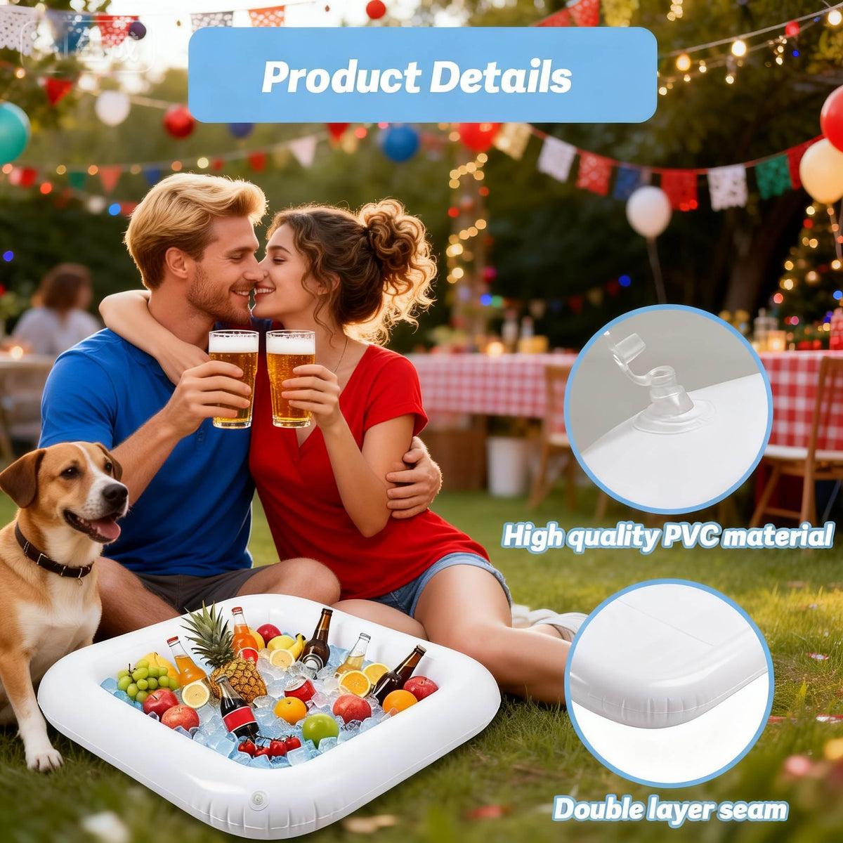3 piece Inflatable ice Serving bar Inflatable ice Tray - Premium Selection Official Imagery - 4